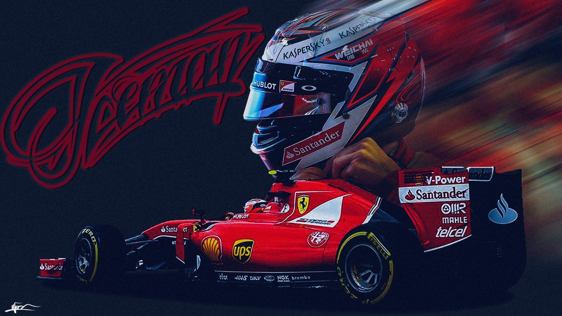 Kimi Räikkönen, Scuderia Ferrari, Formel 1, Rennen, Bild, 1920x1080 Full HD Desktop