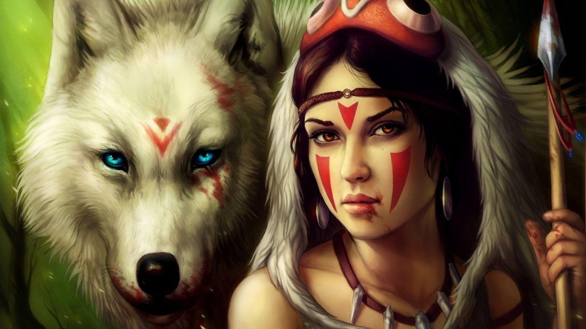 Indianer, Wolf, Bild, Film, Hintergrund, 1920x1080 Full HD Desktop