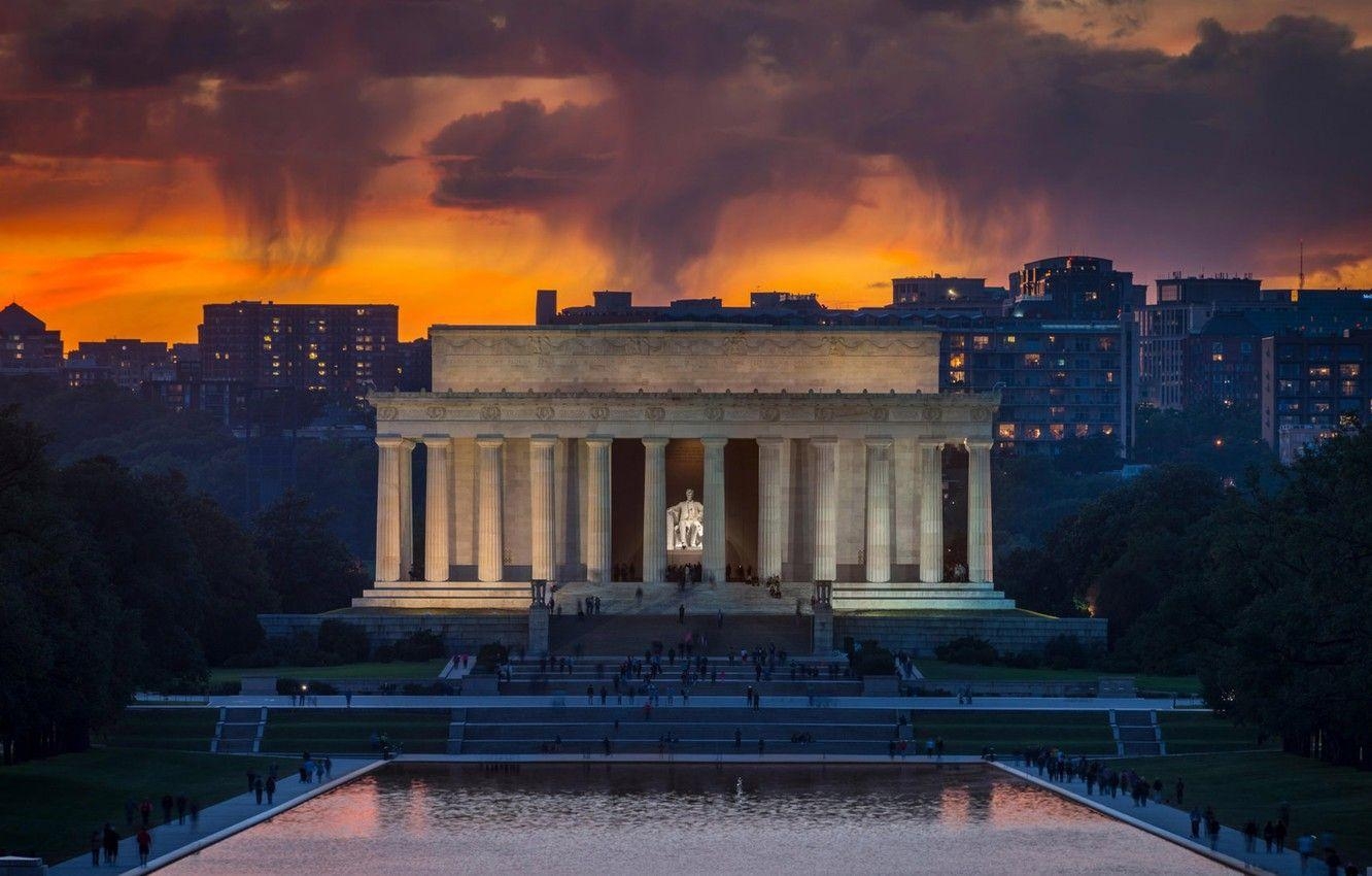 Washington, USA, Lincoln Memorial, Gedenkstätte, Besuchsort, 1340x850 HD Desktop