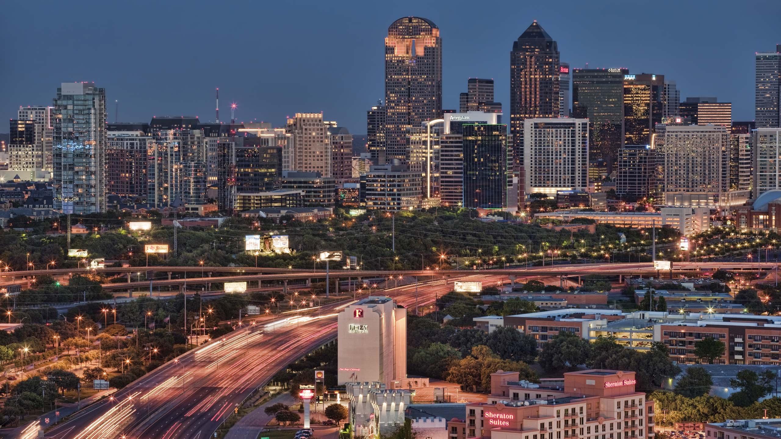 Dallas, HD, Reisen, Texas, Skyline, 2560x1440 HD Desktop