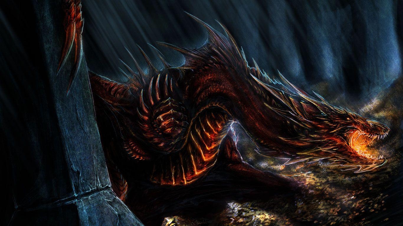 Smaug, Hintergrund, Handy, Hobbit, Desolation, 1370x770 HD Desktop