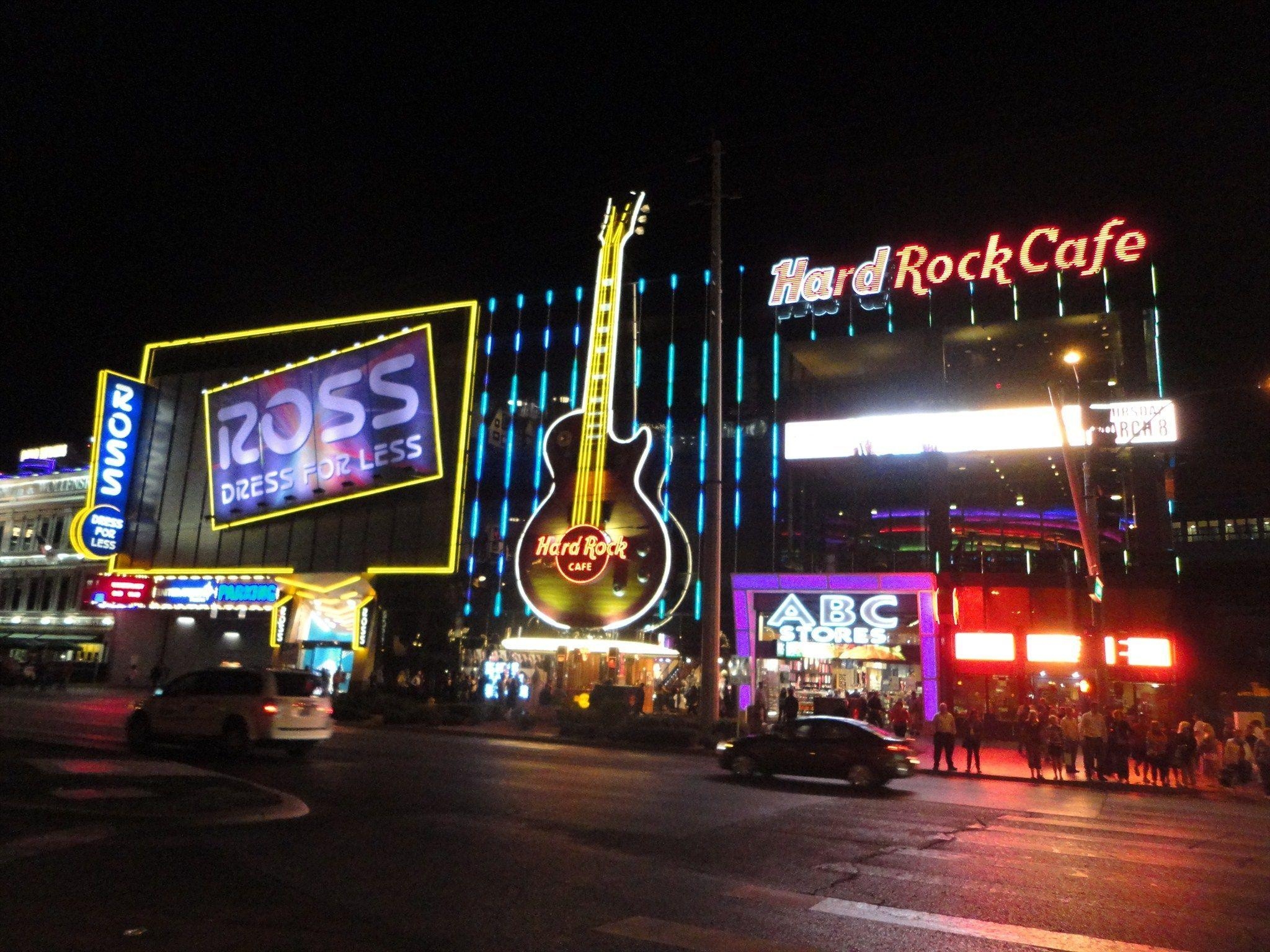 Hard Rock Café, Las Vegas, Reise, Nacht, Hintergrund, 2050x1540 HD Desktop