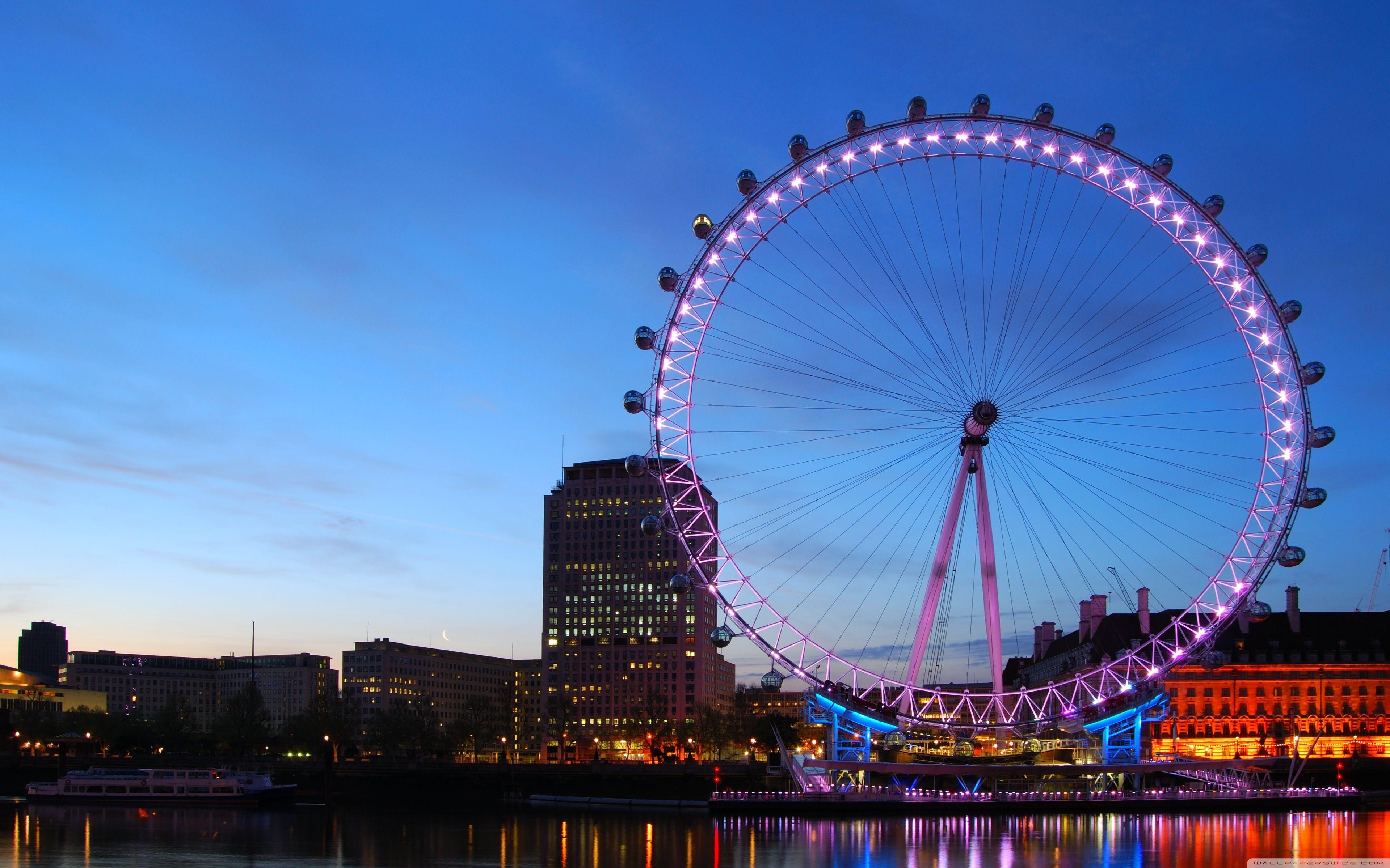 London Eye, Reisen, Attraktion, England, Bild, 3840x2400 4K Desktop