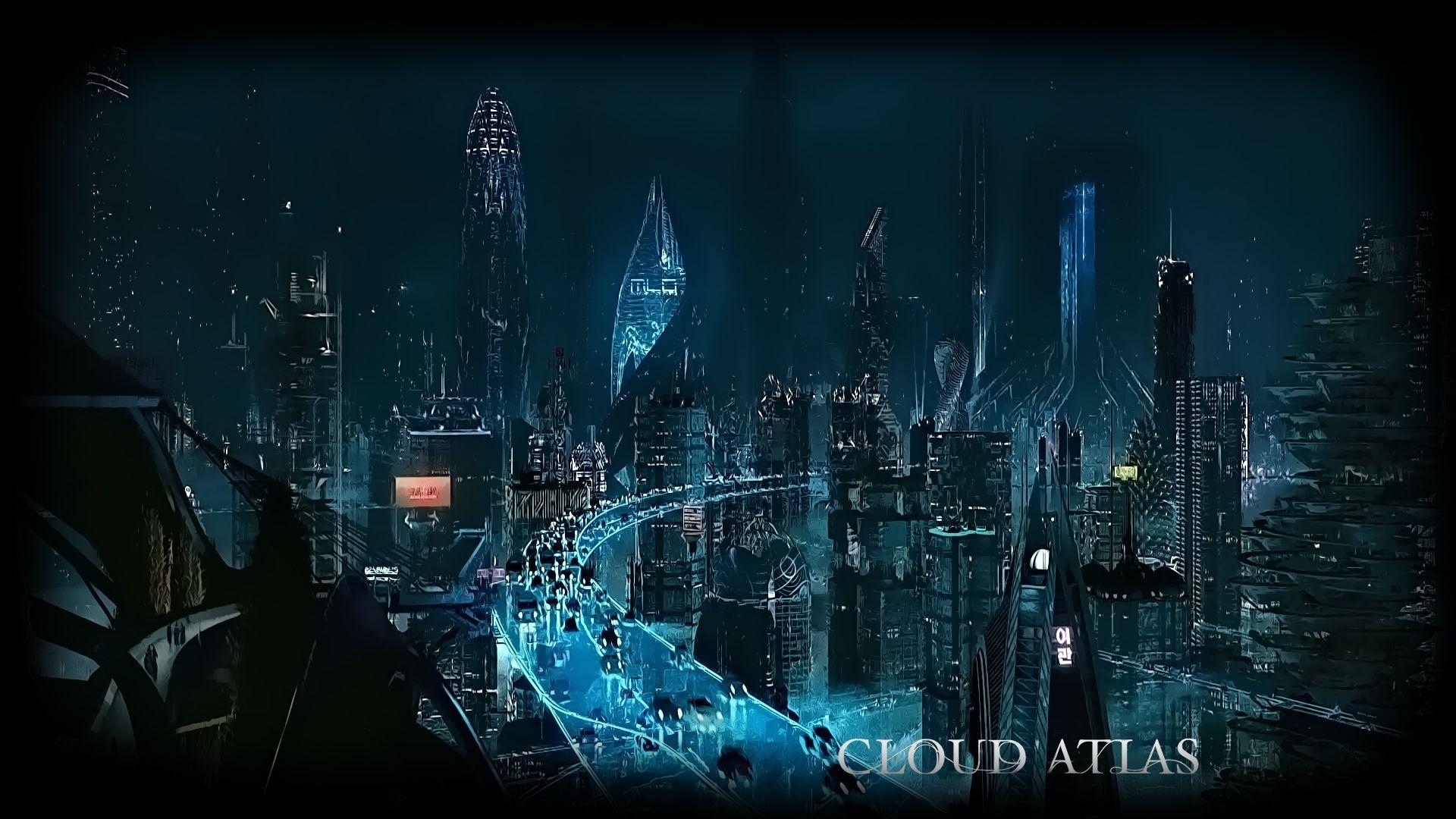 Cloud Atlas, futuristische Stadt, Zukunftswelt, 1920x1080 Full HD Desktop