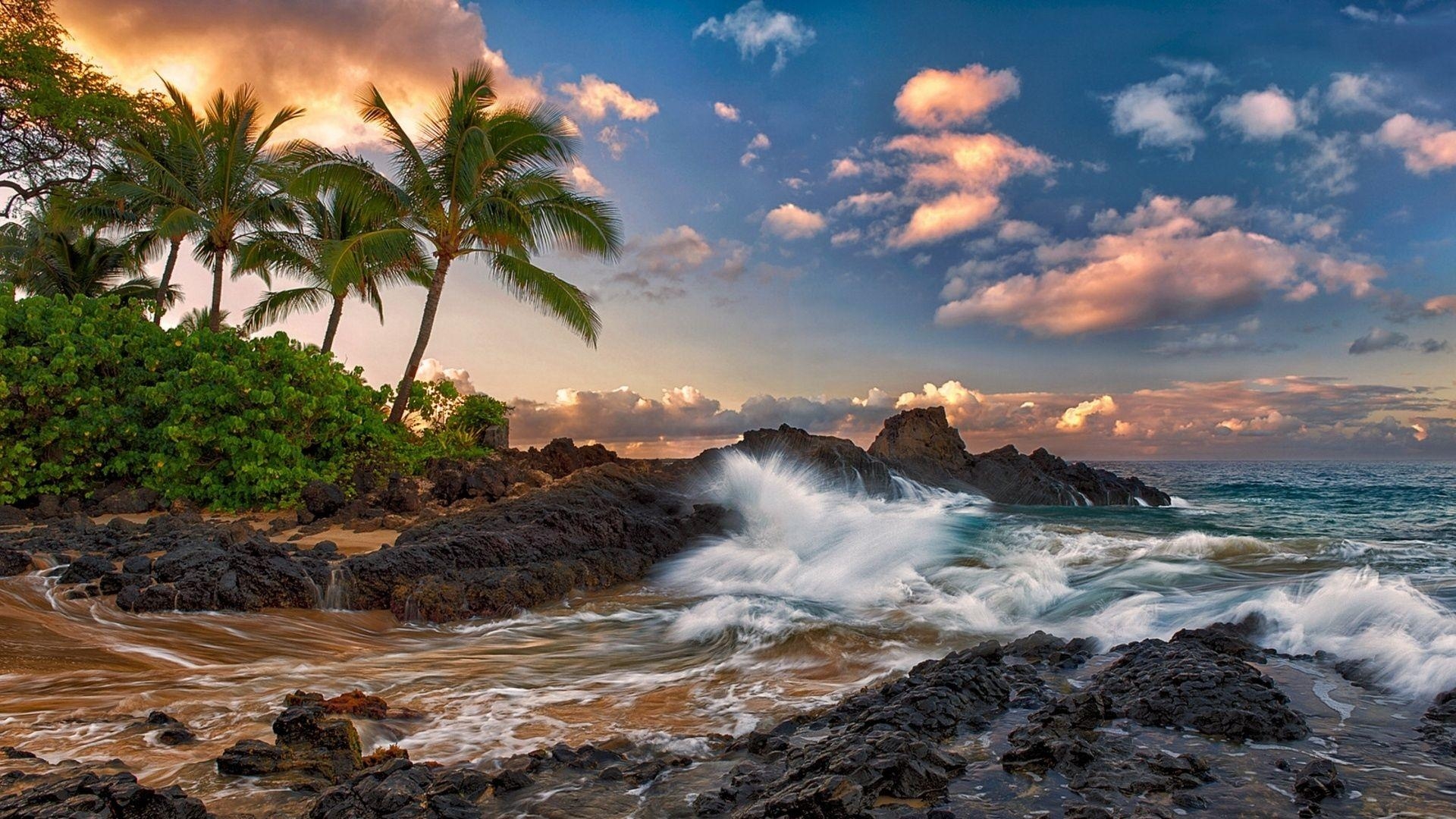 Hawaii, Hintergrundbild, Reisen, Ozean, Tropen, 1920x1080 Full HD Desktop