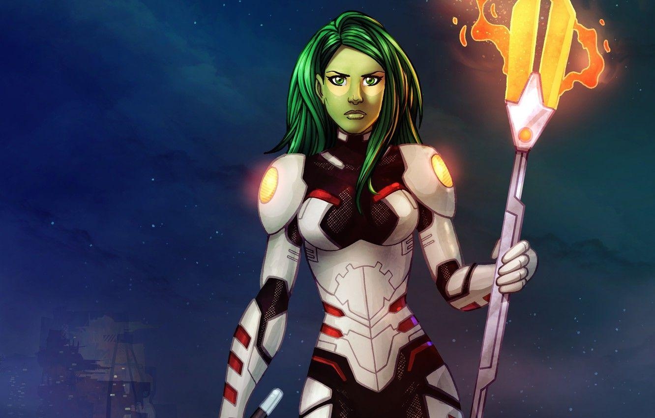 Gamora, Marvel, Comics, Assassine, Guardians, 1340x850 HD Desktop