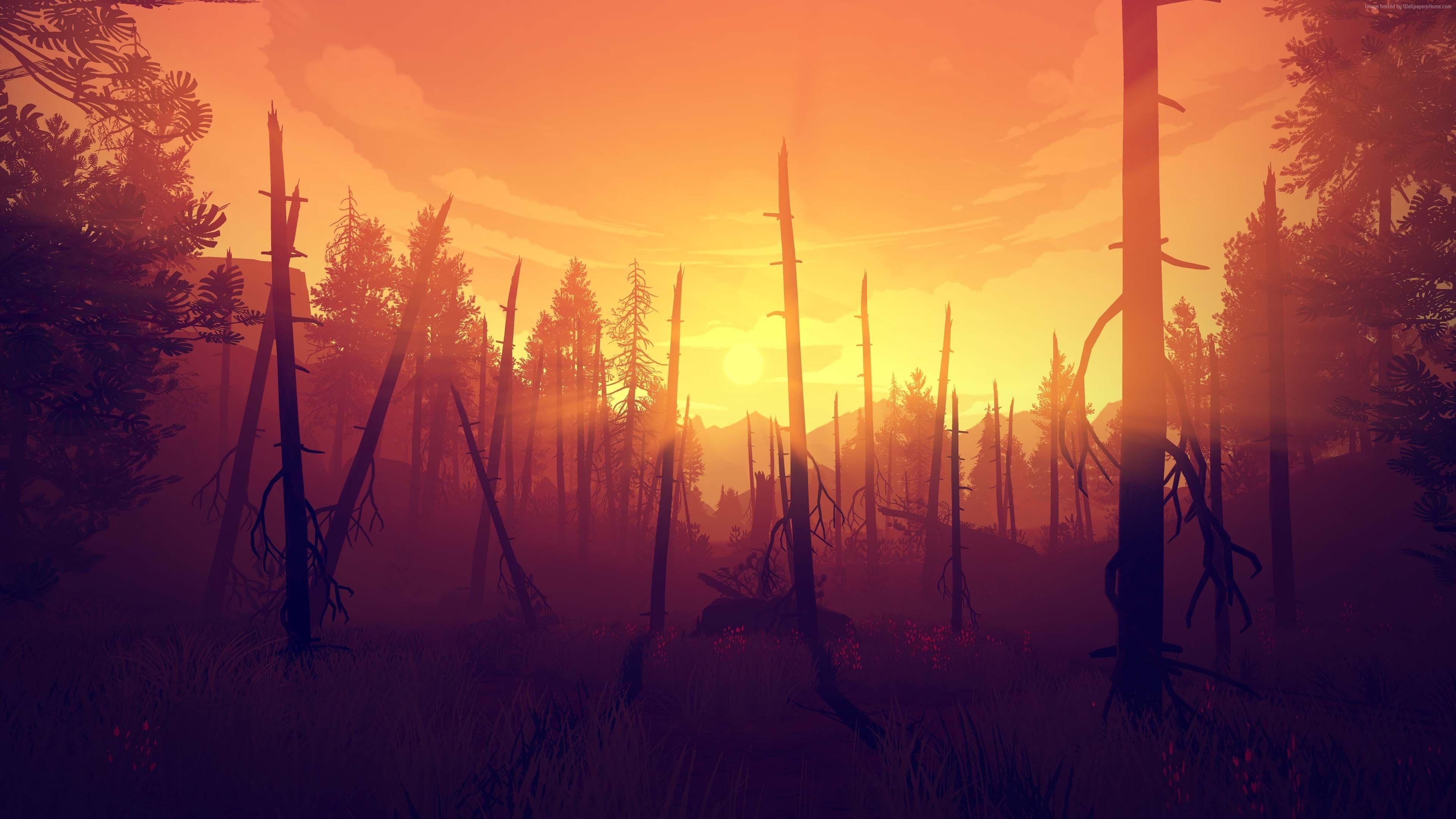 Firewatch, Ultra HD, Hintergrund, Spiel, Schönheit, 3840x2160 4K Desktop