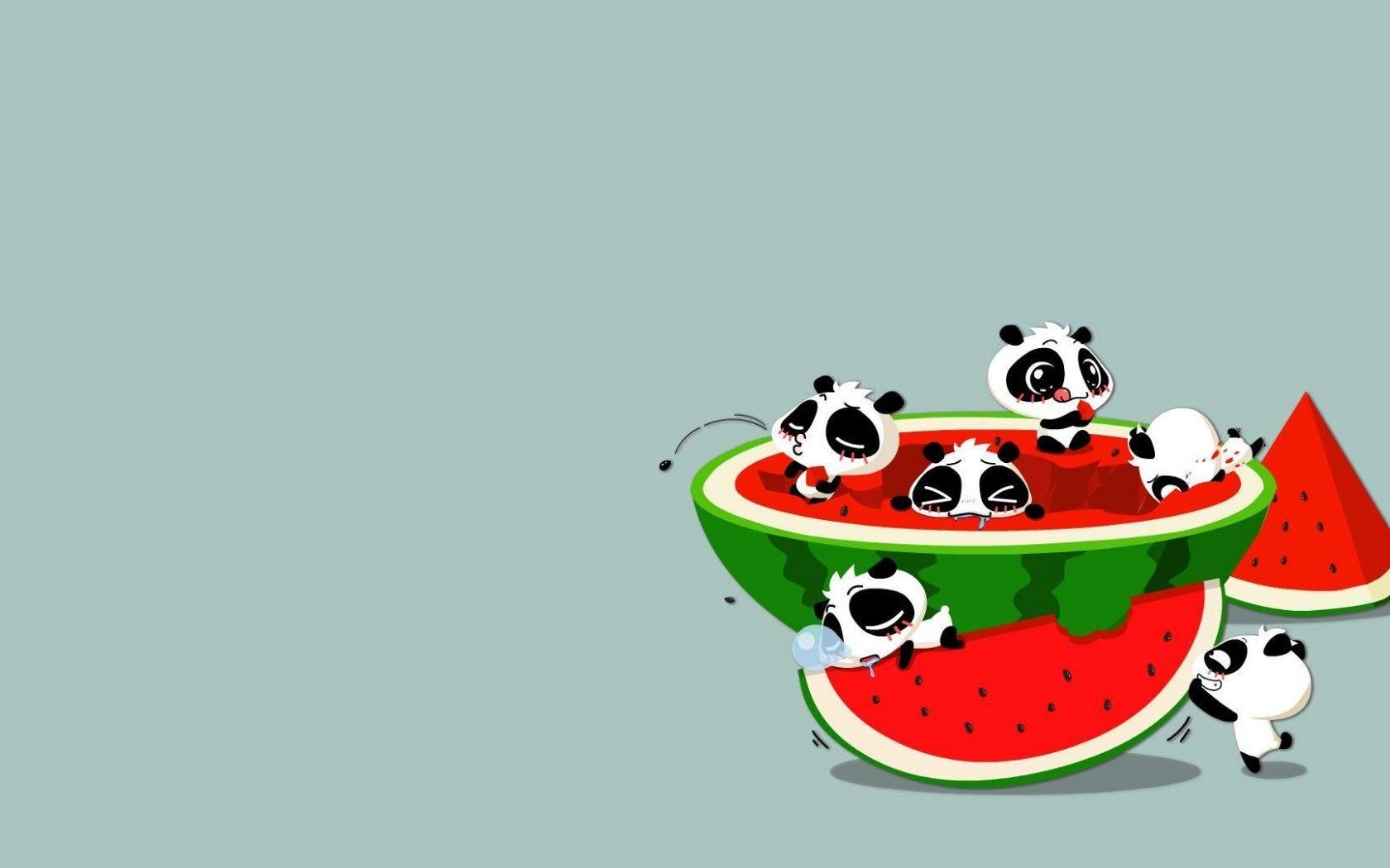 Wassermelone, Lebensmittel, süß, Panda, Bild, 1680x1050 HD Desktop