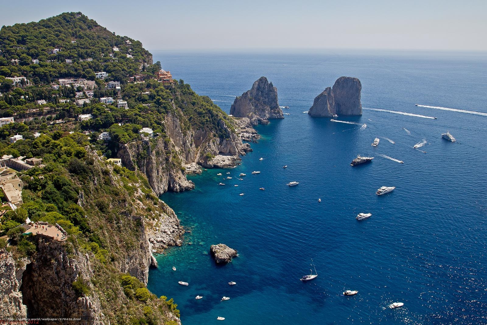 Capri Insel, Tyrrhenisches Meer, Italien, Bild, 1600x1070 HD Desktop