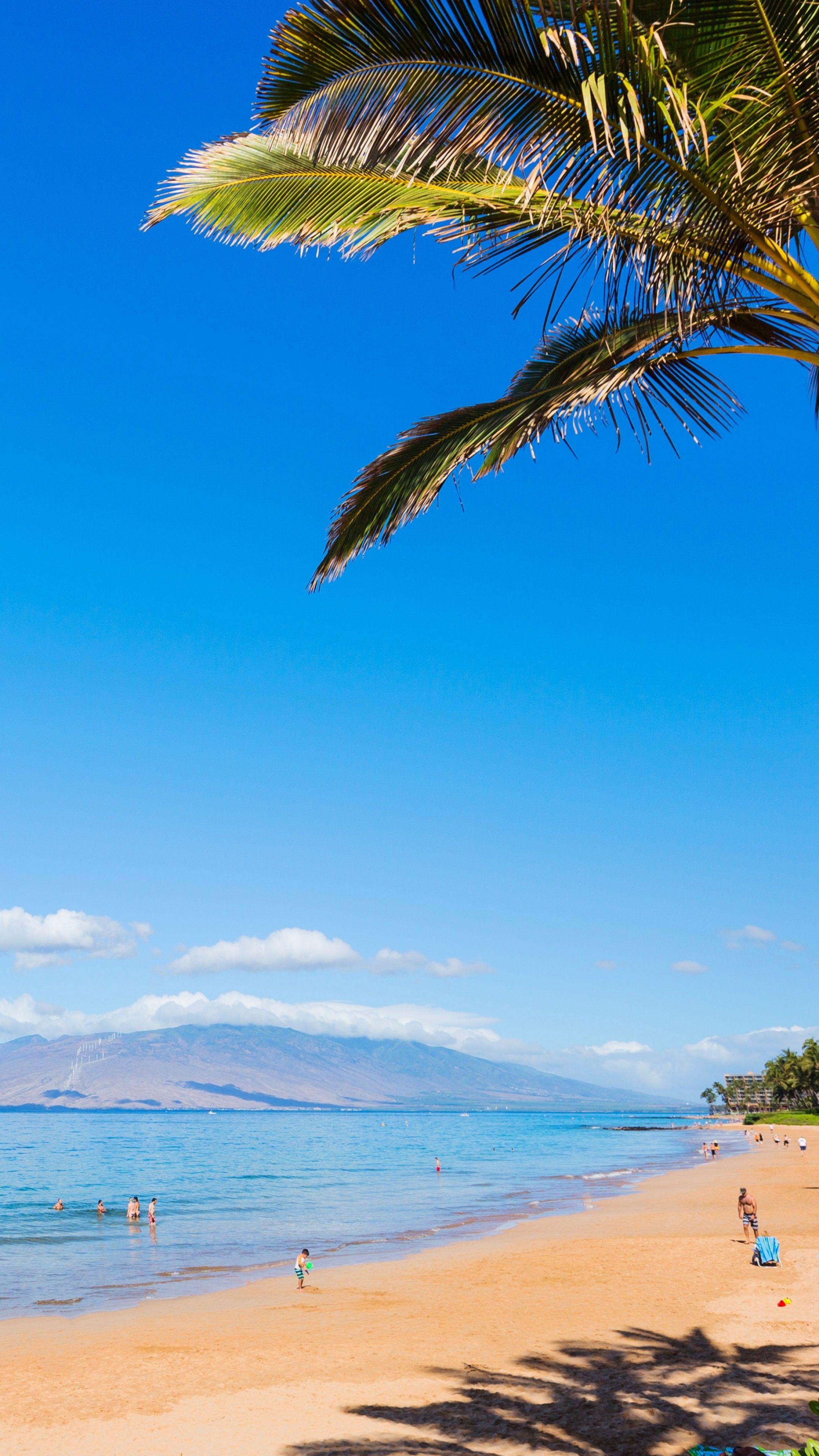 Maui, Hawaii, Strand, Ozean, Sonnenuntergang, 2160x3840 4K Handy