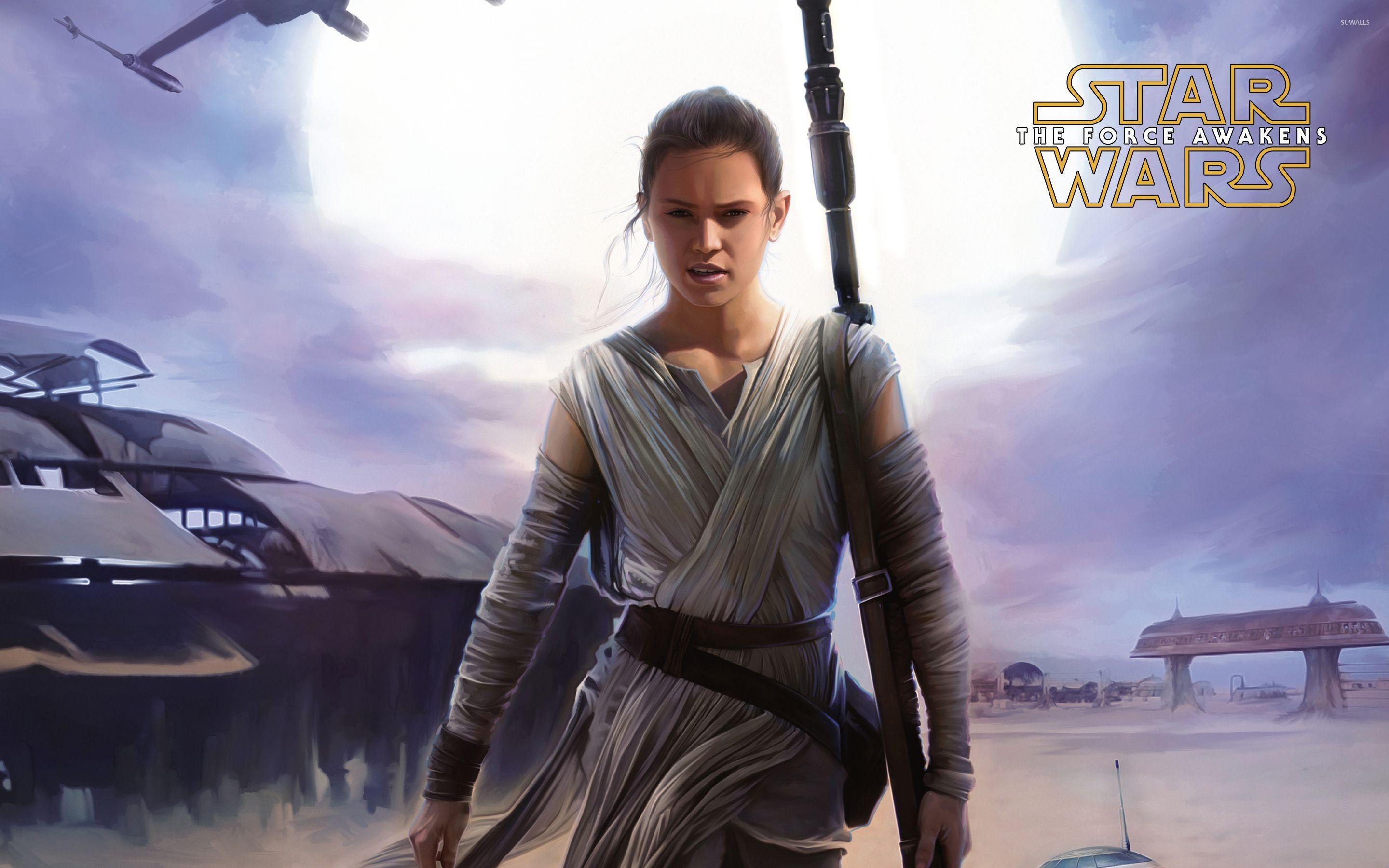 Rey, Star Wars, Erwachen, Filmszene, Hintergrund, 2880x1800 HD Desktop