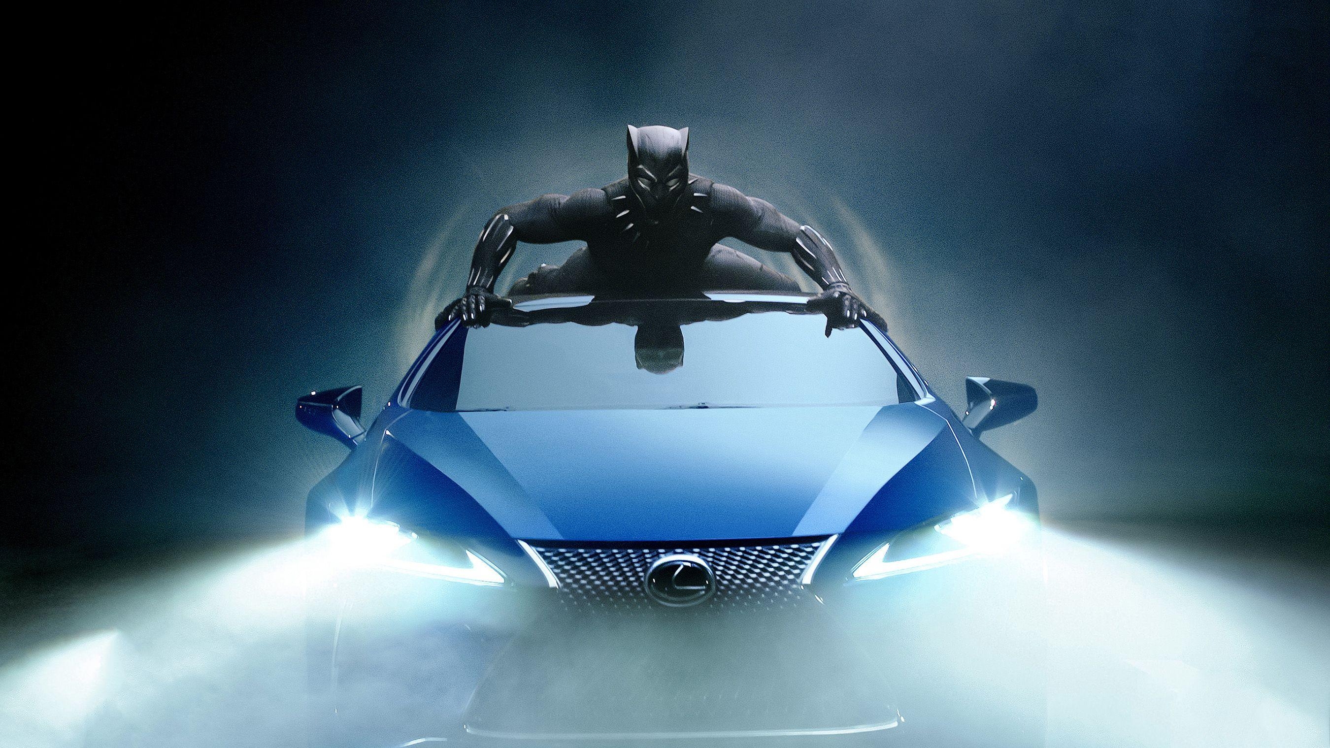 Lexus Black Panther, LC 500, 4K, Film, Auto, 2700x1520 HD Desktop