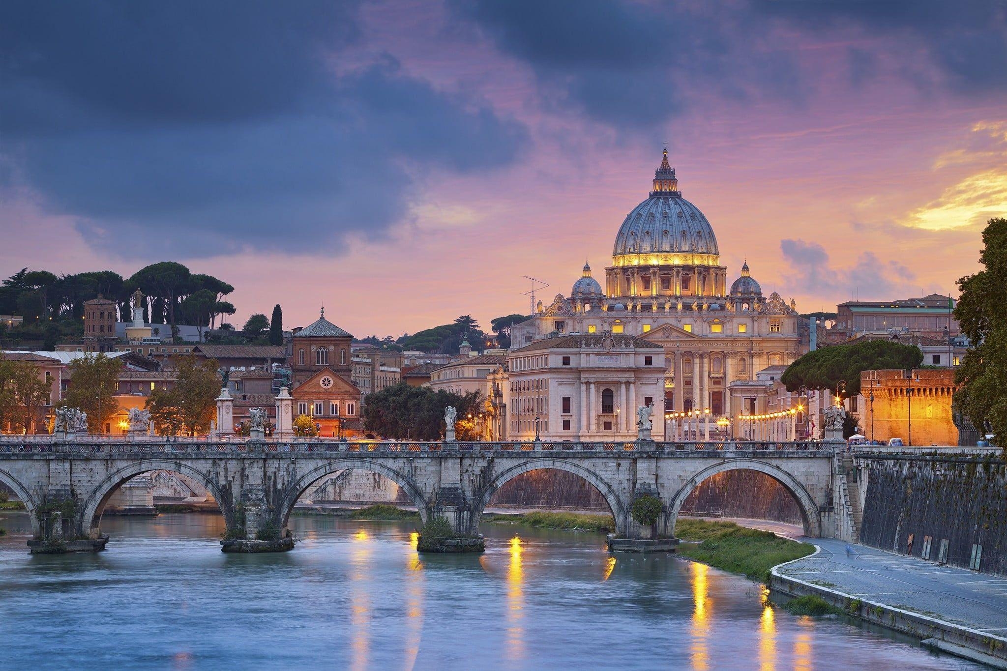 Graue Brücke, Rom, Italien, Vatikanstadt, Kathedrale, 2050x1370 HD Desktop