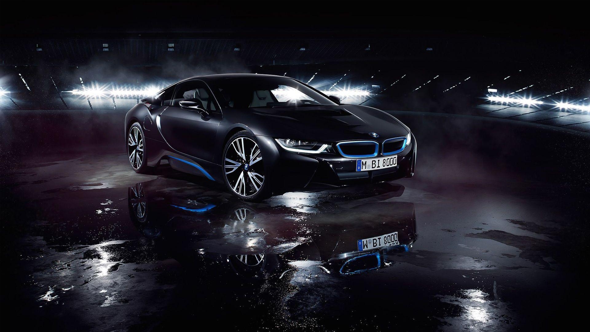 BMW i8, Matt Schwarz, HD, Auto, Hintergrund, 1920x1080 Full HD Desktop