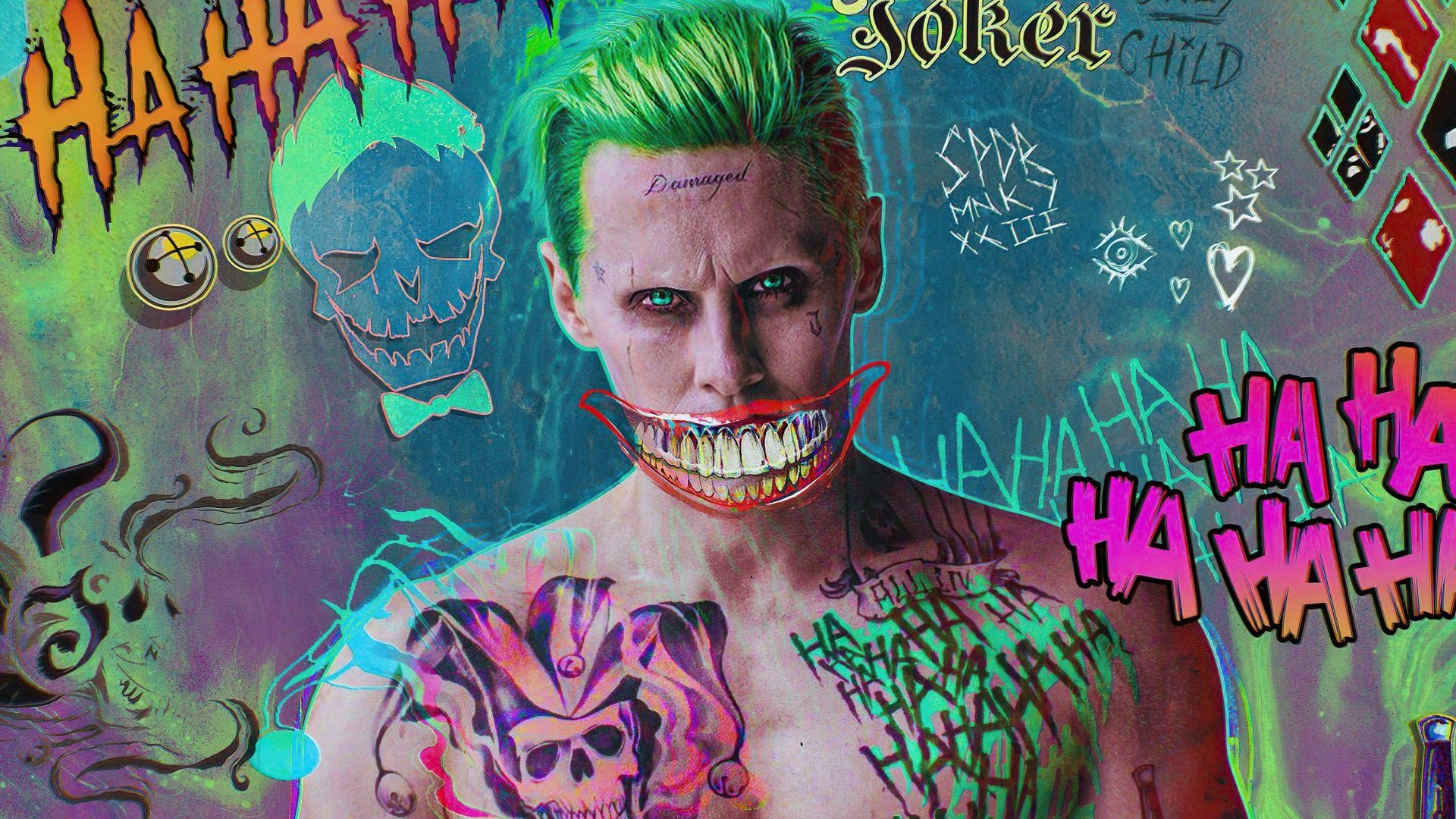 Jared Leto, Joker, Fanart, HD Bild, Hintergrund, 1920x1080 Full HD Desktop