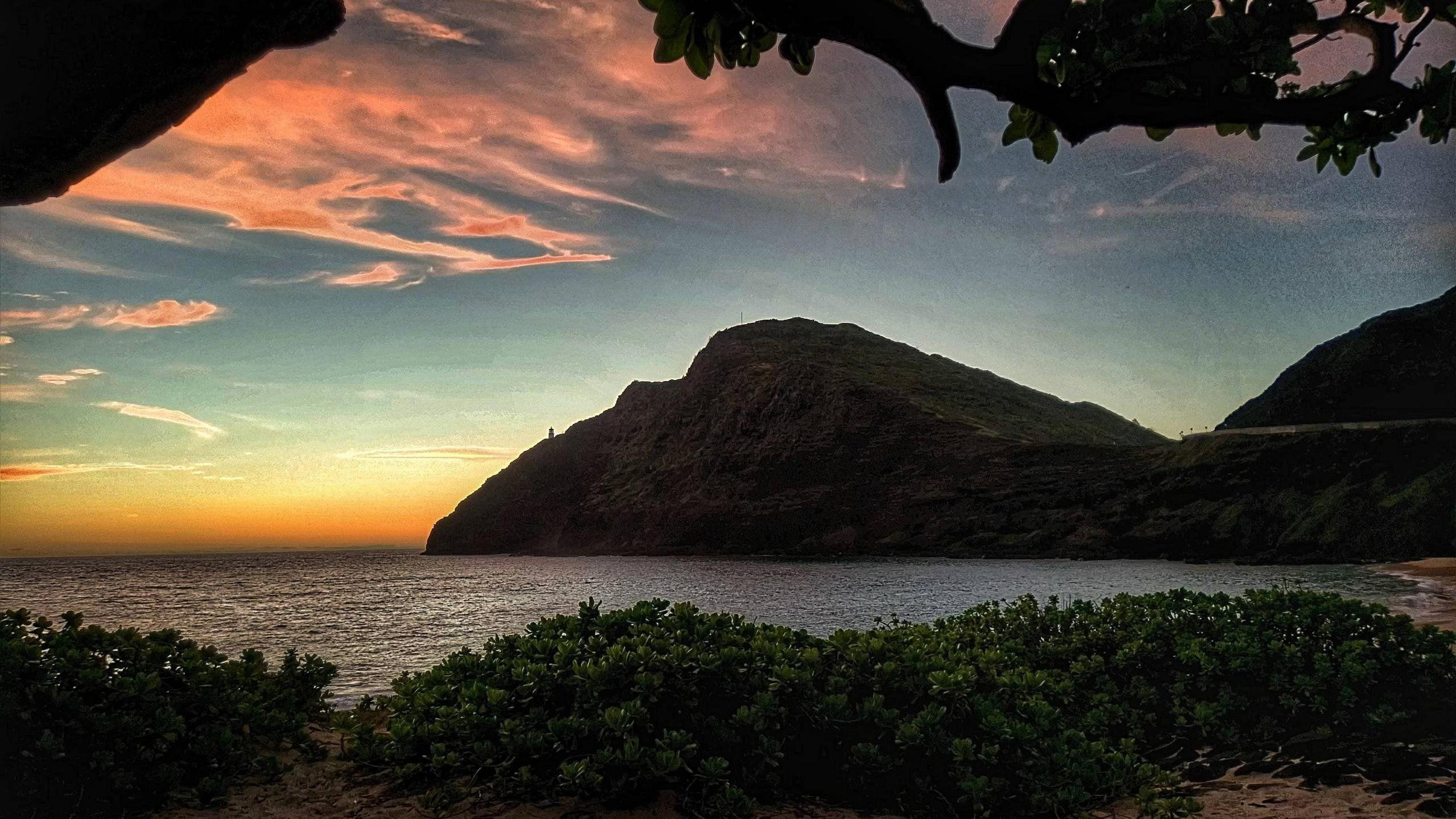 Makapu Beach, Sonnenaufgang, Oahu, Hawaii, HD, 2560x1440 HD Desktop