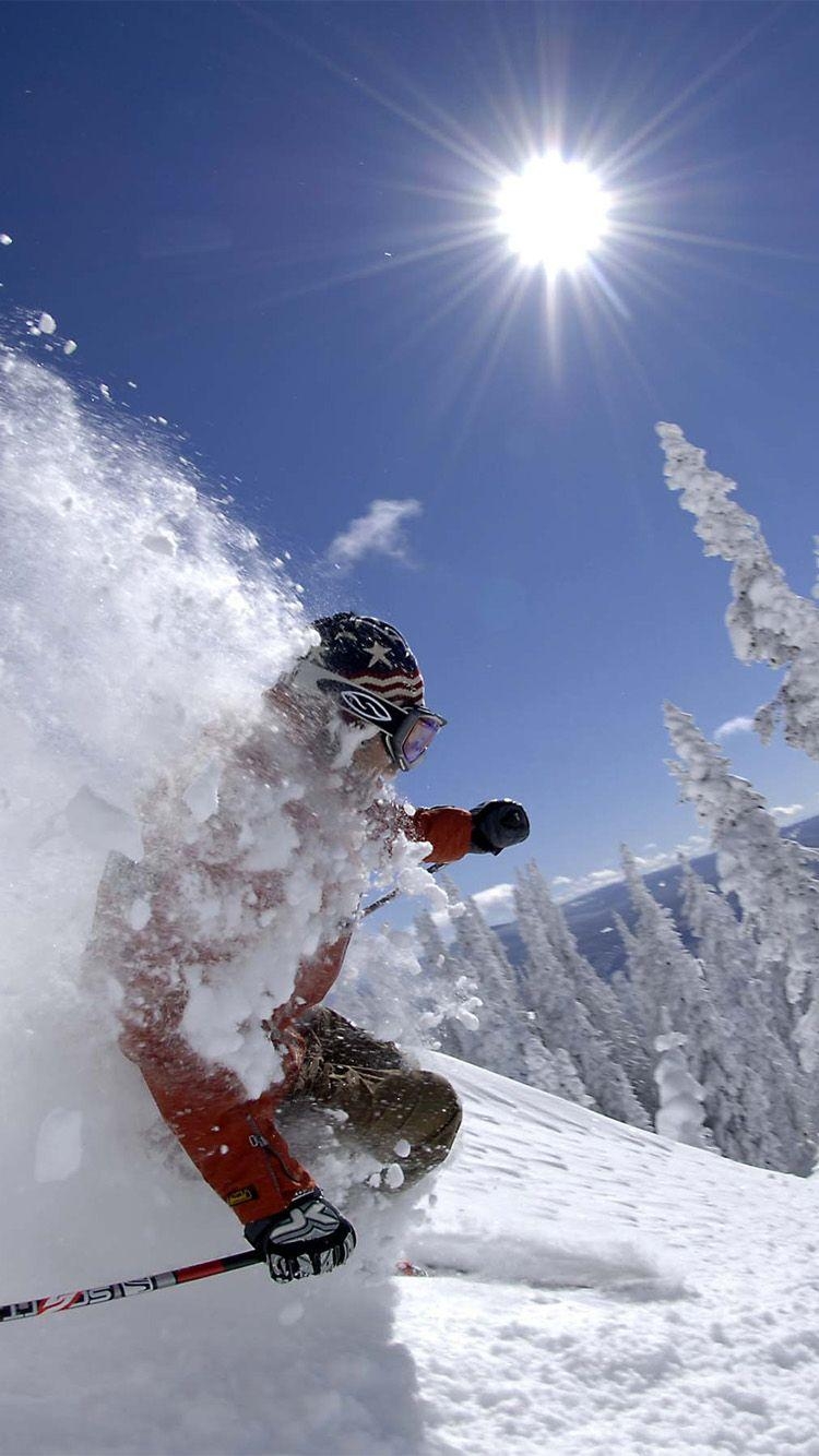 Skifahren, Sport, iPhone, Hintergrund, Winter, 750x1340 HD Handy