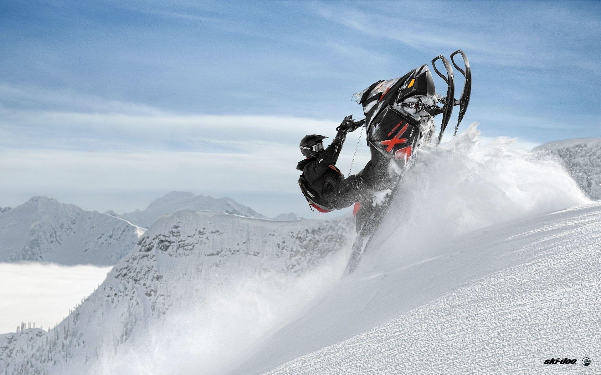 Skidoo, Schlittenfahren, Winter, Sport, Hintergrundbild, 1920x1200 HD Desktop