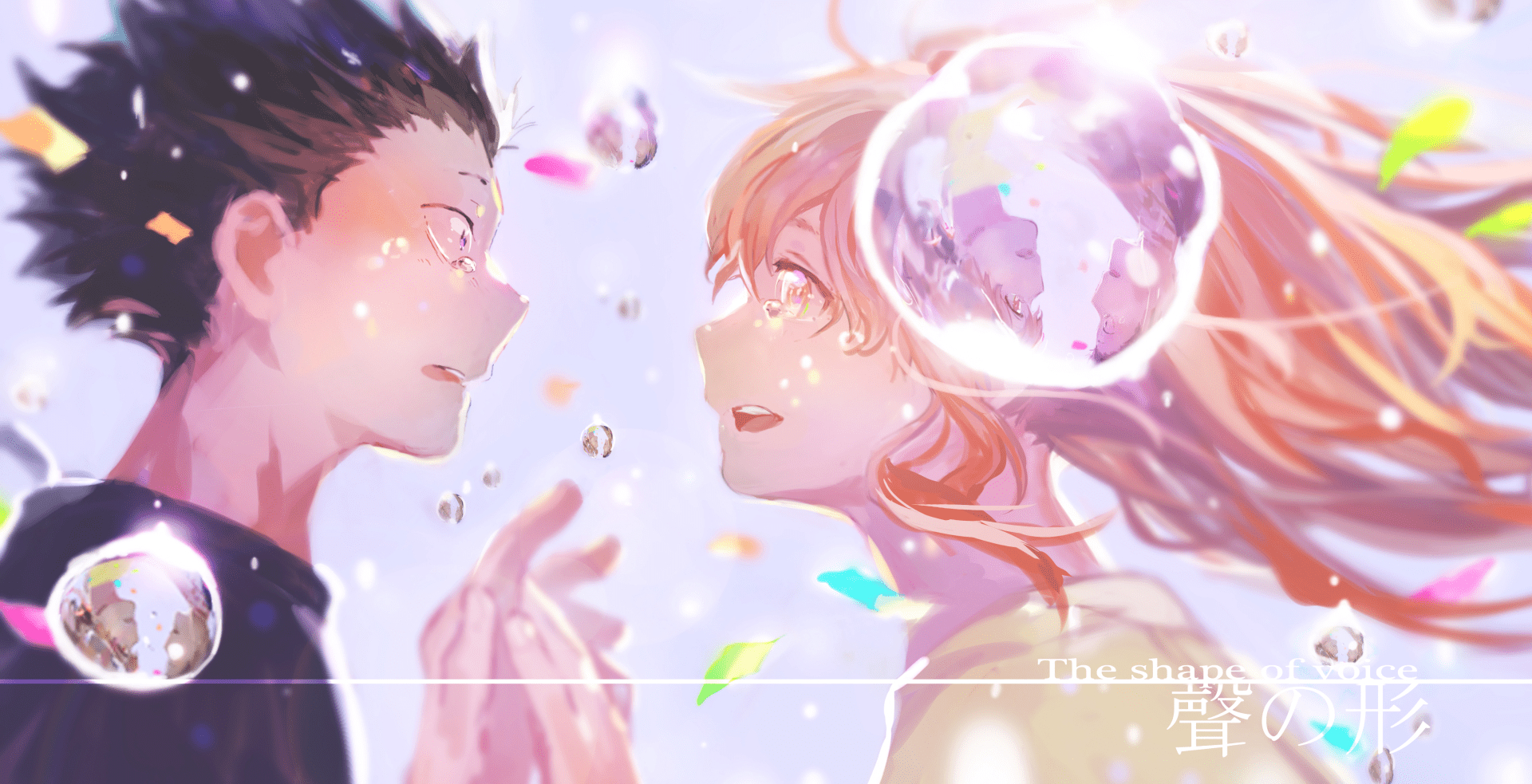 4K Ultra HD, Koe no Katachi, Shouko, Shouya, Anime, 1920x990 HD Desktop