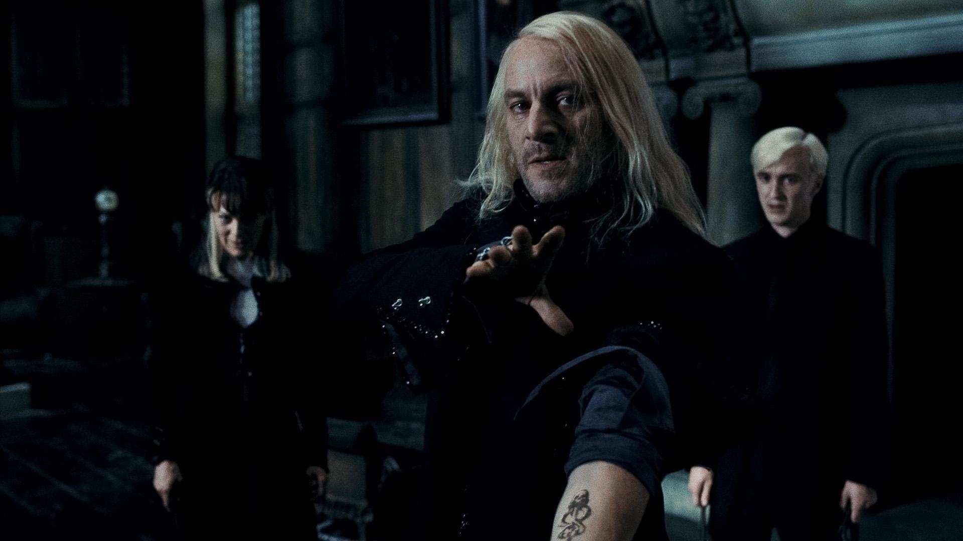 Lucius Malfoy, Draco Malfoy, Harry Potter, Magiewelt, Vater-Sohn, 1920x1080 Full HD Desktop