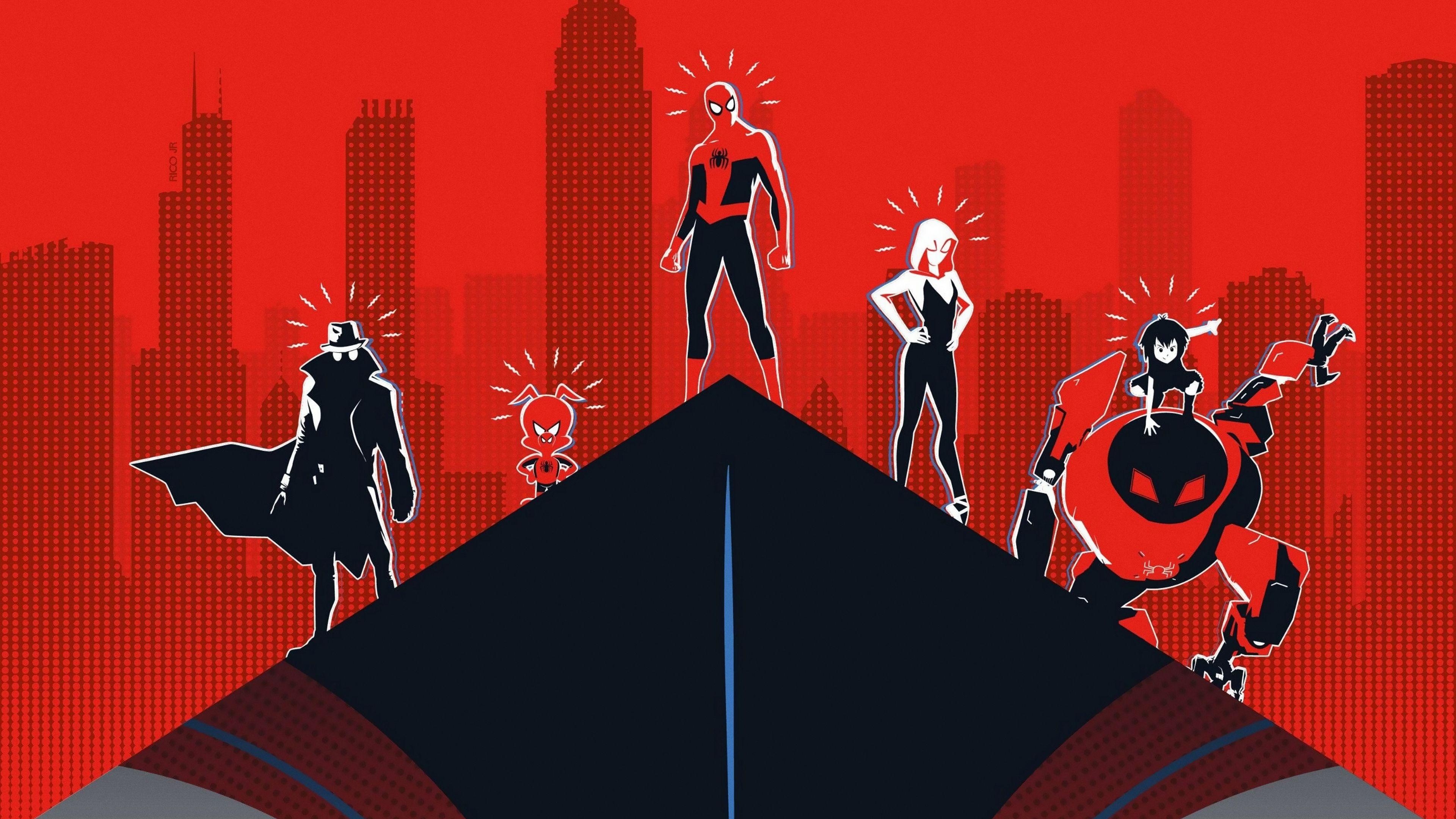 Spider-Man, Spider-Verse, 4K, Cartoons, Film, 3840x2160 4K Desktop