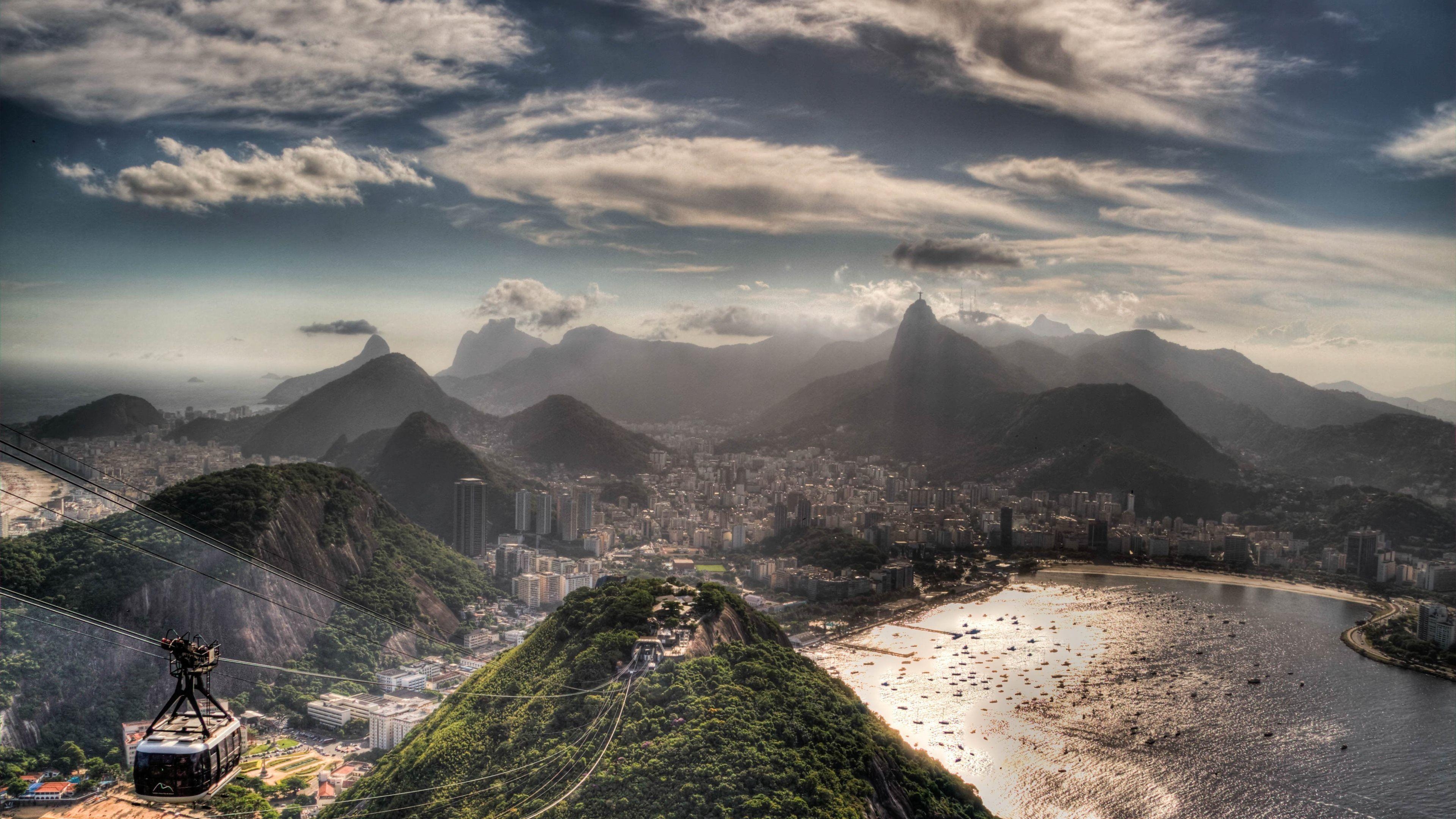 Rio de Janeiro, Reisen, Christusstatue, Zuckerhut, Küstenstadt, 3840x2160 4K Desktop