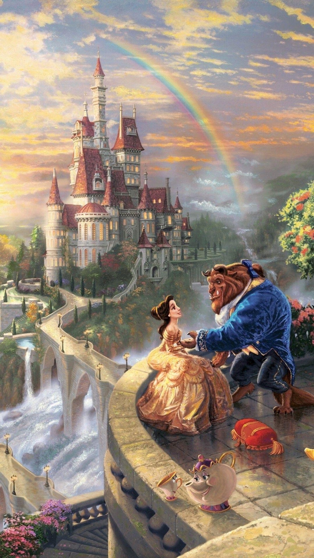 Die Schöne und das Biest, Hintergrund, Disney, Bild, Märchen, 1080x1920 Full HD Handy