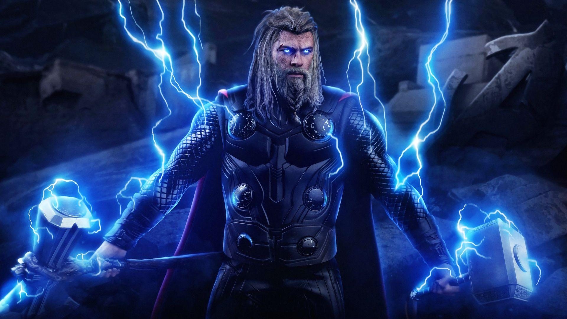 Chris Hemsworth, Thor, Love and Thunder, verrückt, Film, 1920x1080 Full HD Desktop