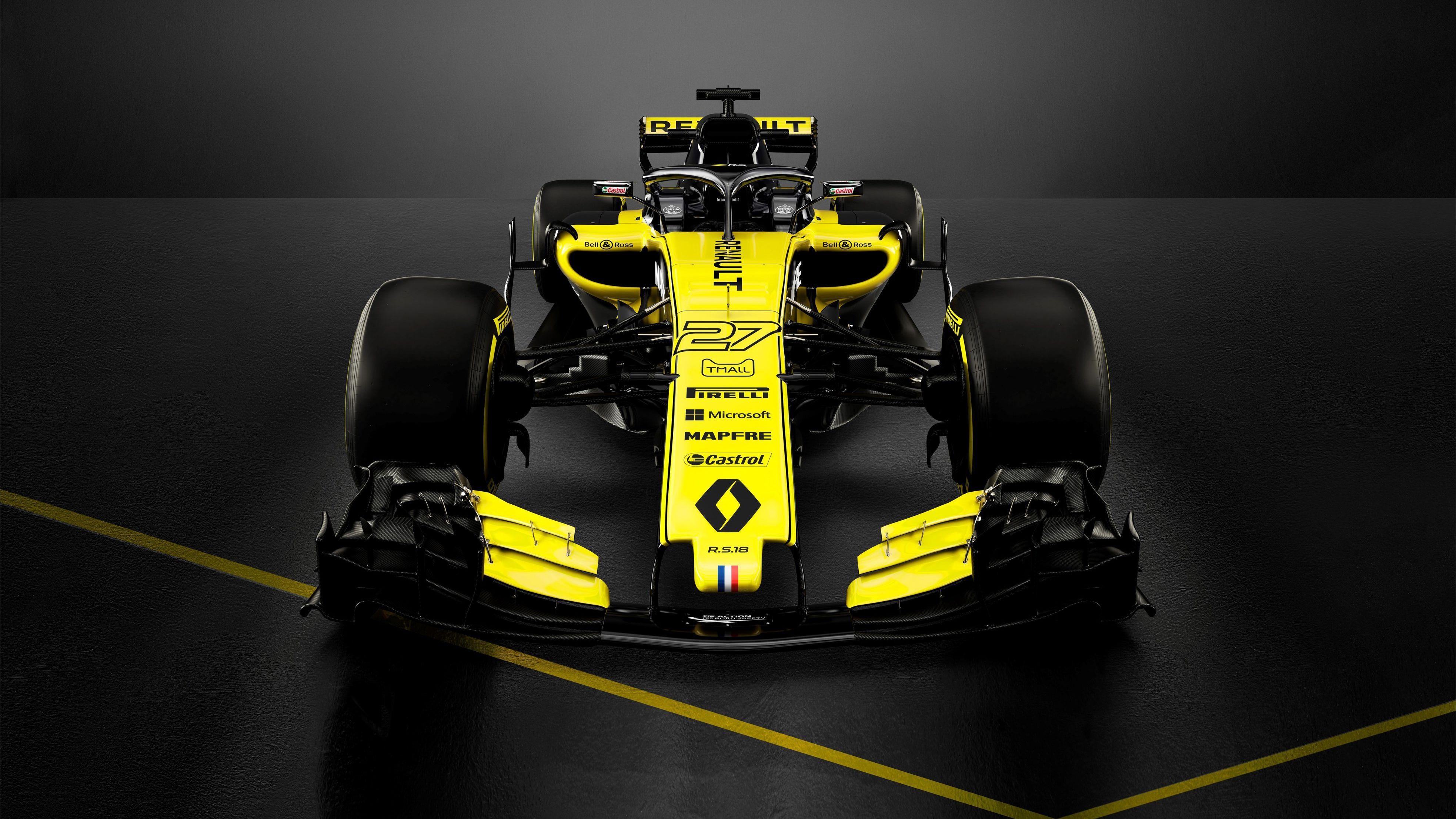 Renault RS18, Formel 1, 4K Bild, Rennwagen, Motorsport, 3940x2220 4K Desktop