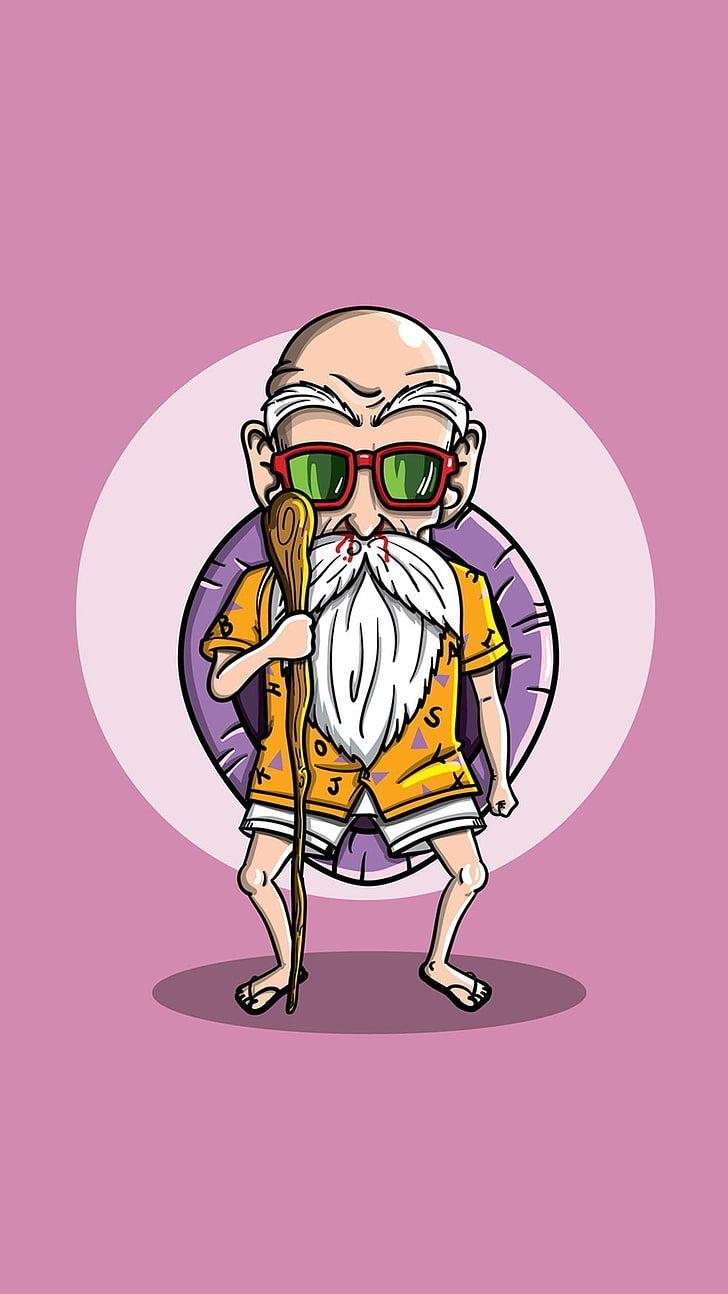 HD Hintergrund, Meister Roshi, Dragon Ball Z, Anime, Figuren, 730x1300 HD Handy