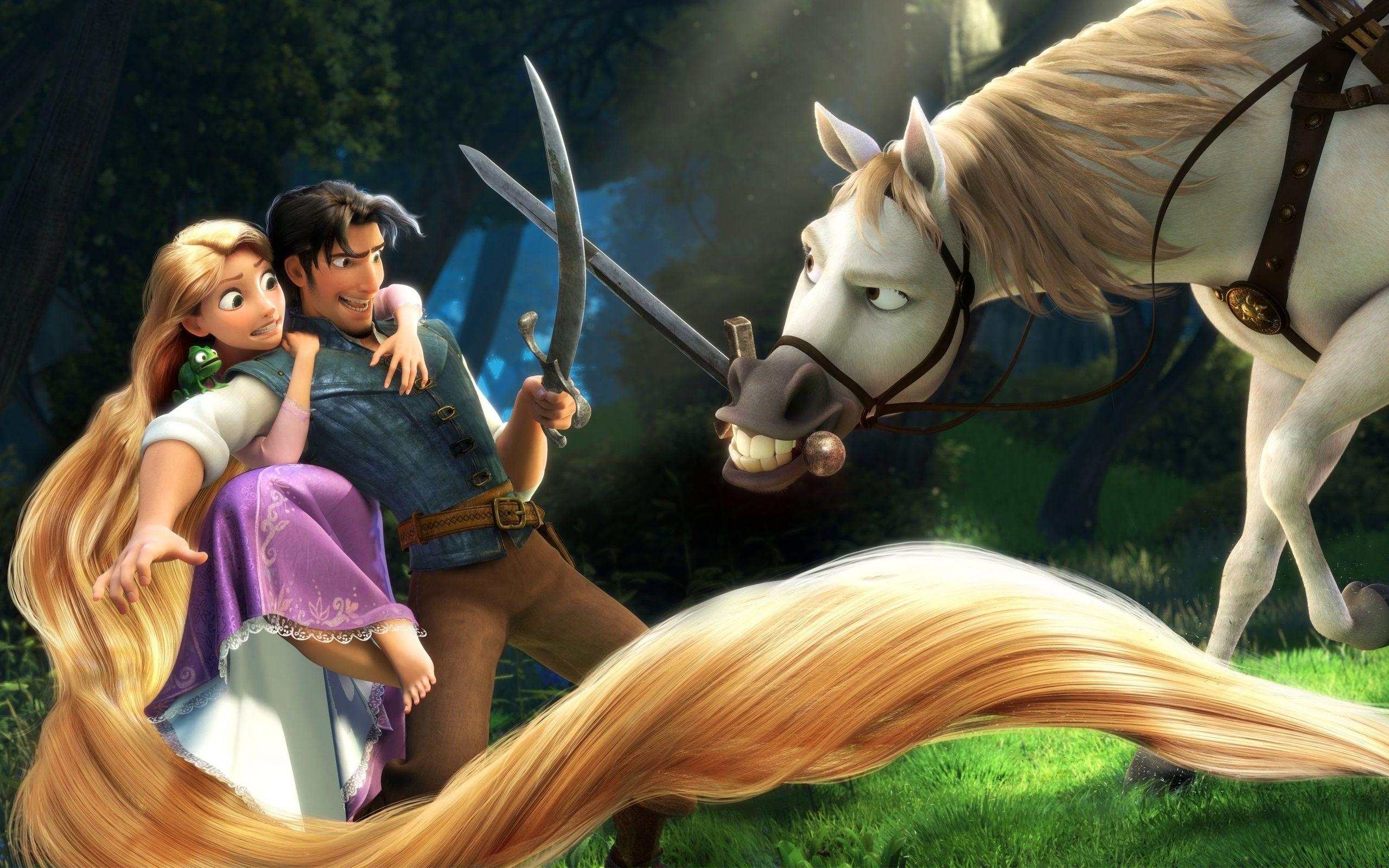 Rapunzel, Flynn, Tangled, Zeichentrick, Abenteuer, 2560x1600 HD Desktop