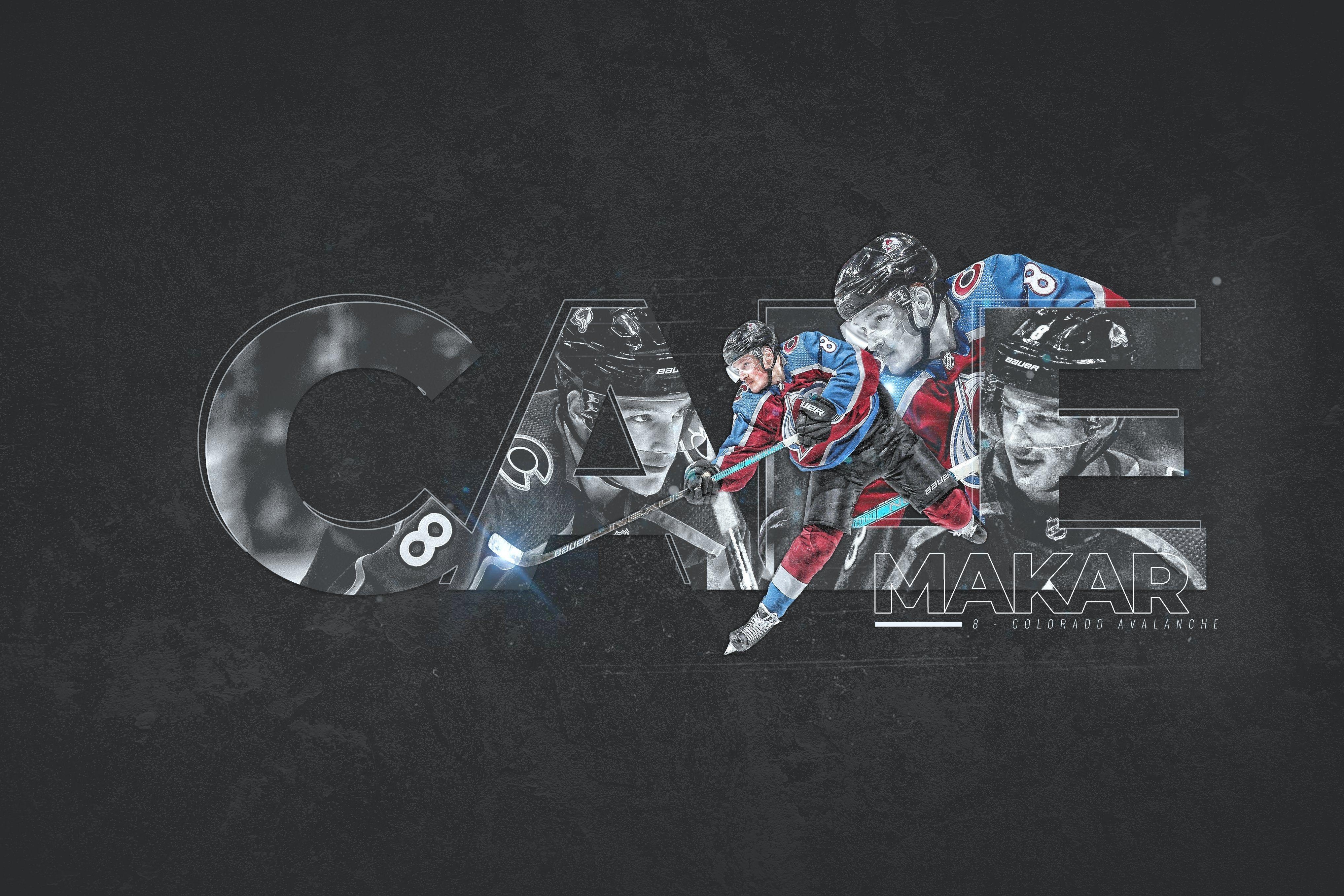 Cale Makar, Colorado Avalanche, NHL, Eishockey, Hintergrund, 4070x2720 4K Desktop