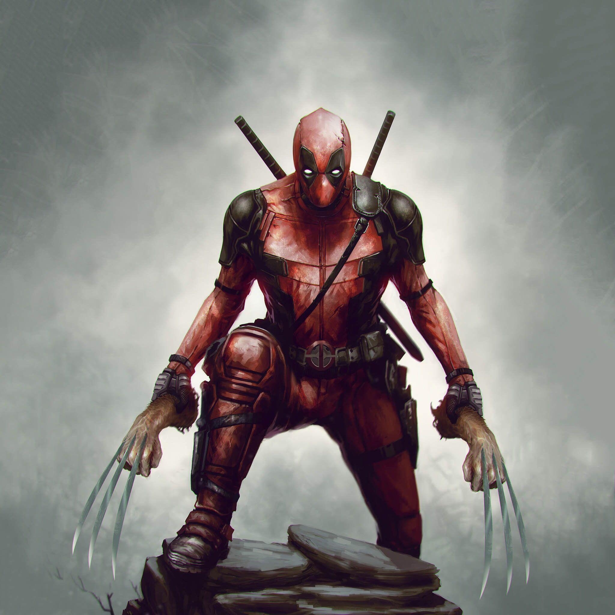 Deadpool, Comics, Hintergrundbild, Marvel, Antheld, 2050x2050 HD Handy