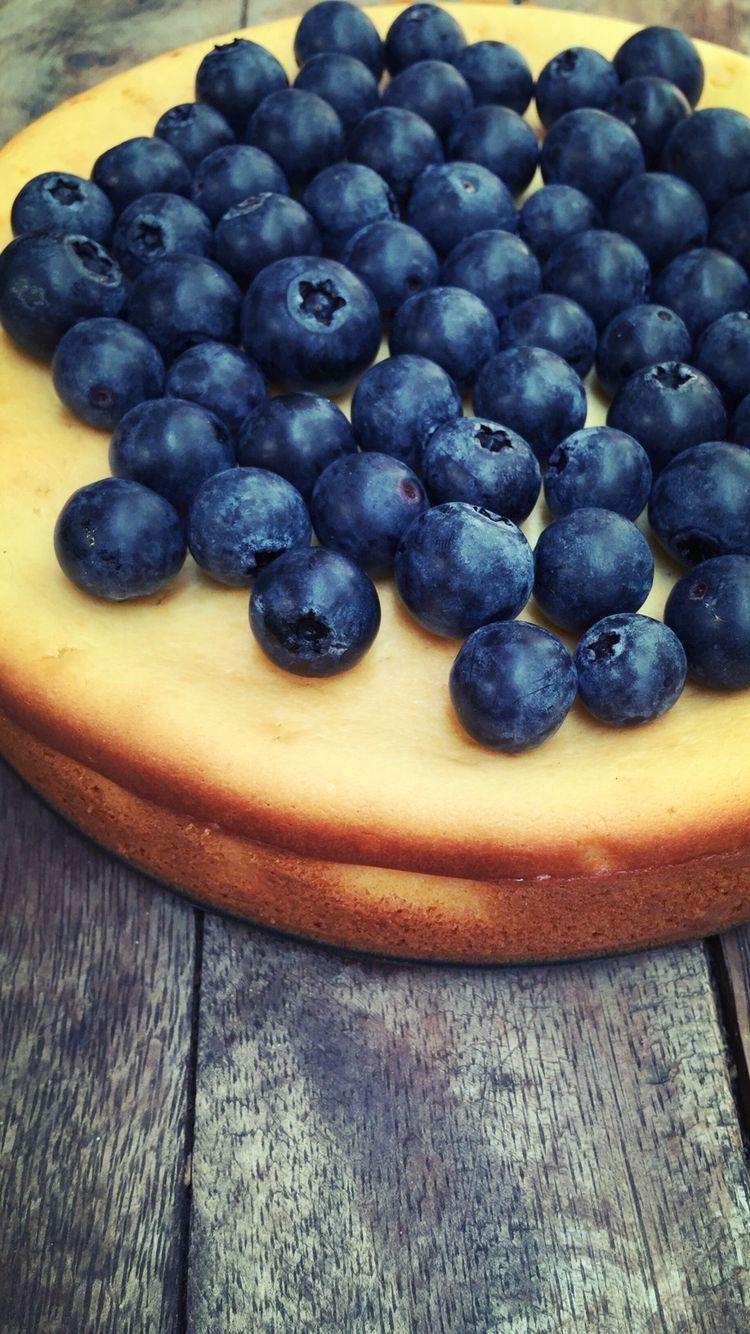 Blaubeerkäsekuchen, iPhone, Wallpaper, 750x1340 HD Handy