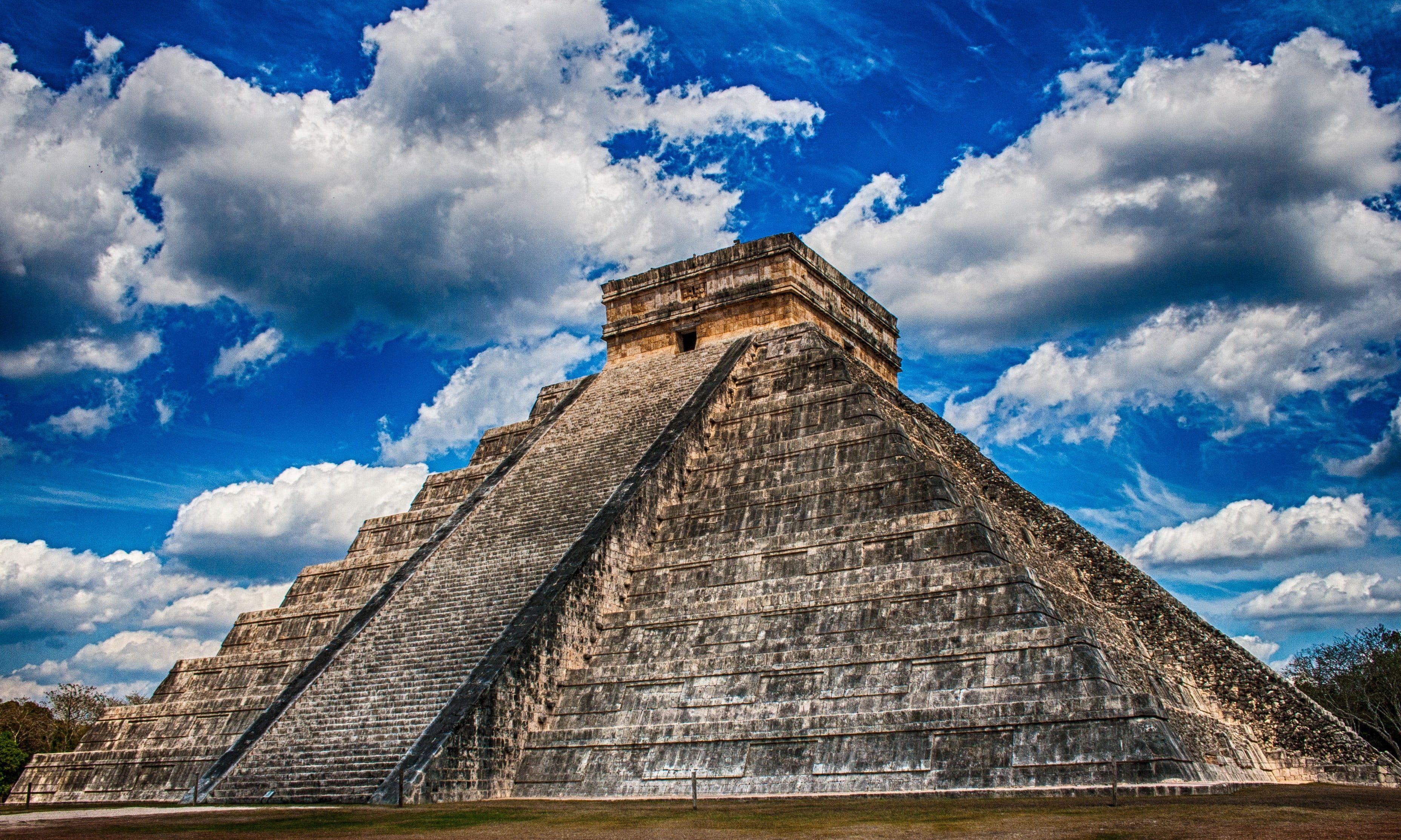 Chichen Itza, Tempel, Mexiko, weiß, braun, 3720x2230 4K Desktop