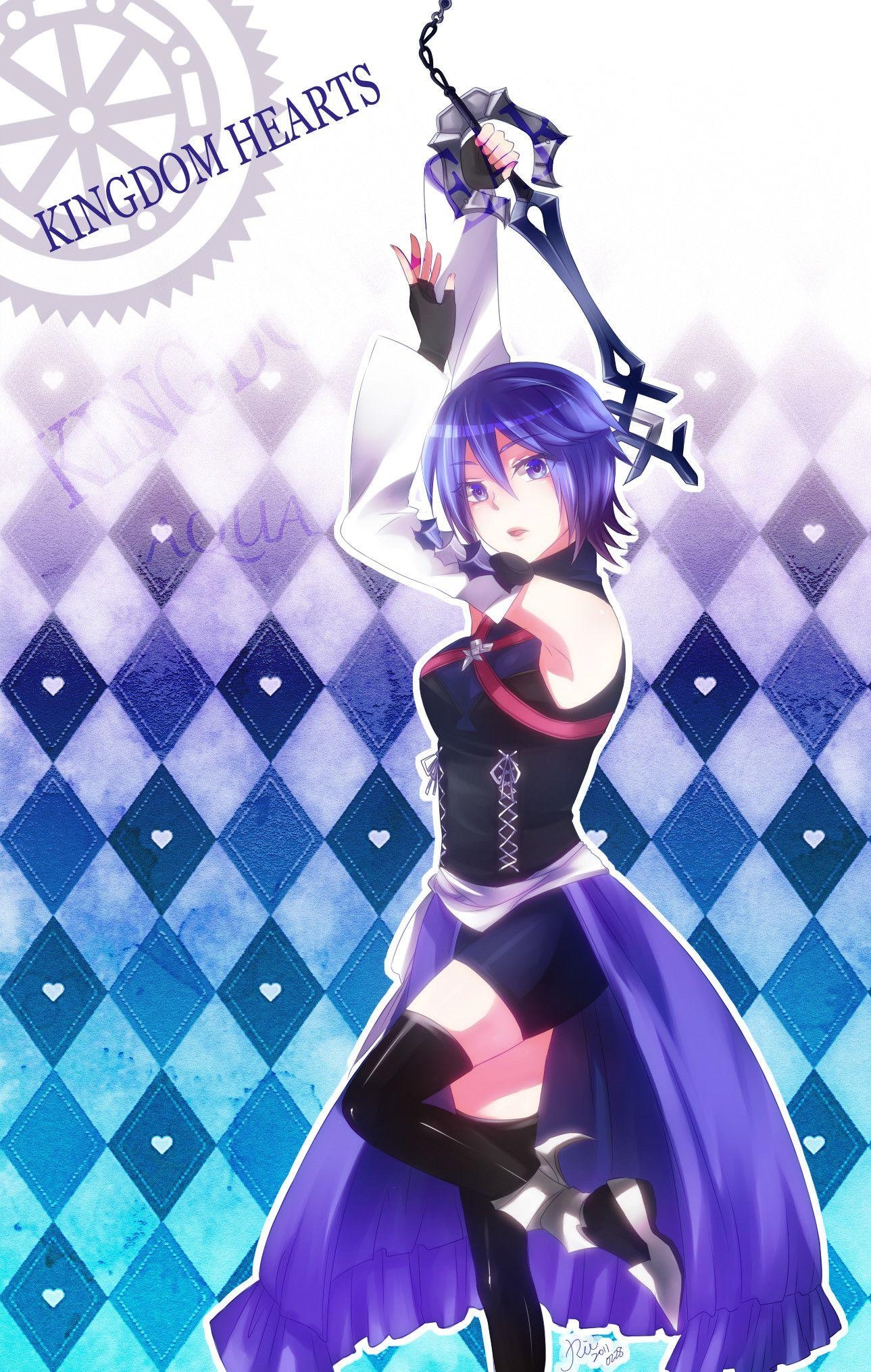 Kingdom Hearts, Aqua, Mobile, Gaming, Hintergrund, 1290x2040 HD Handy