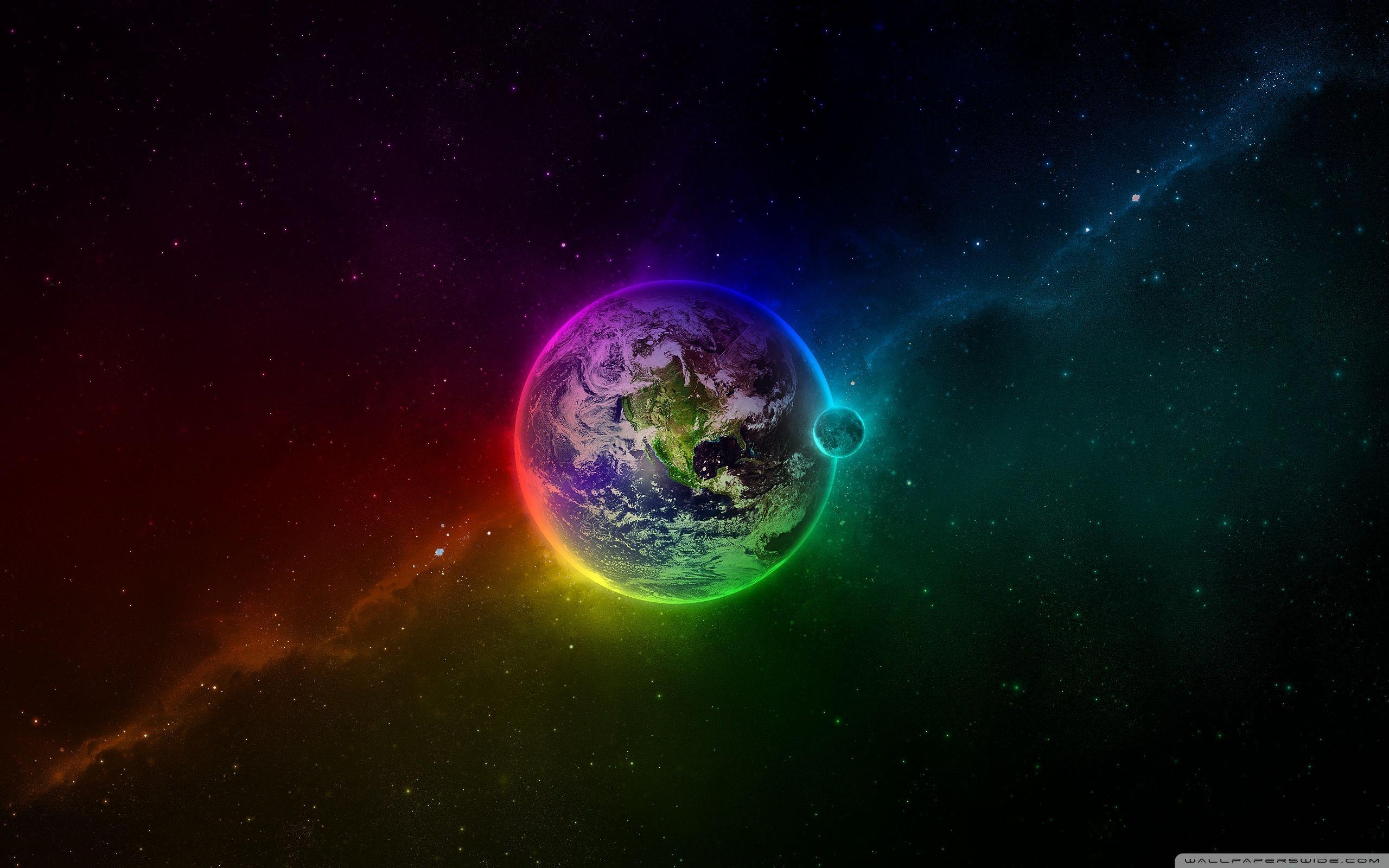 Bunte Erde, 4K, HD Bild, Planeten, Weltraum, 2560x1600 HD Desktop