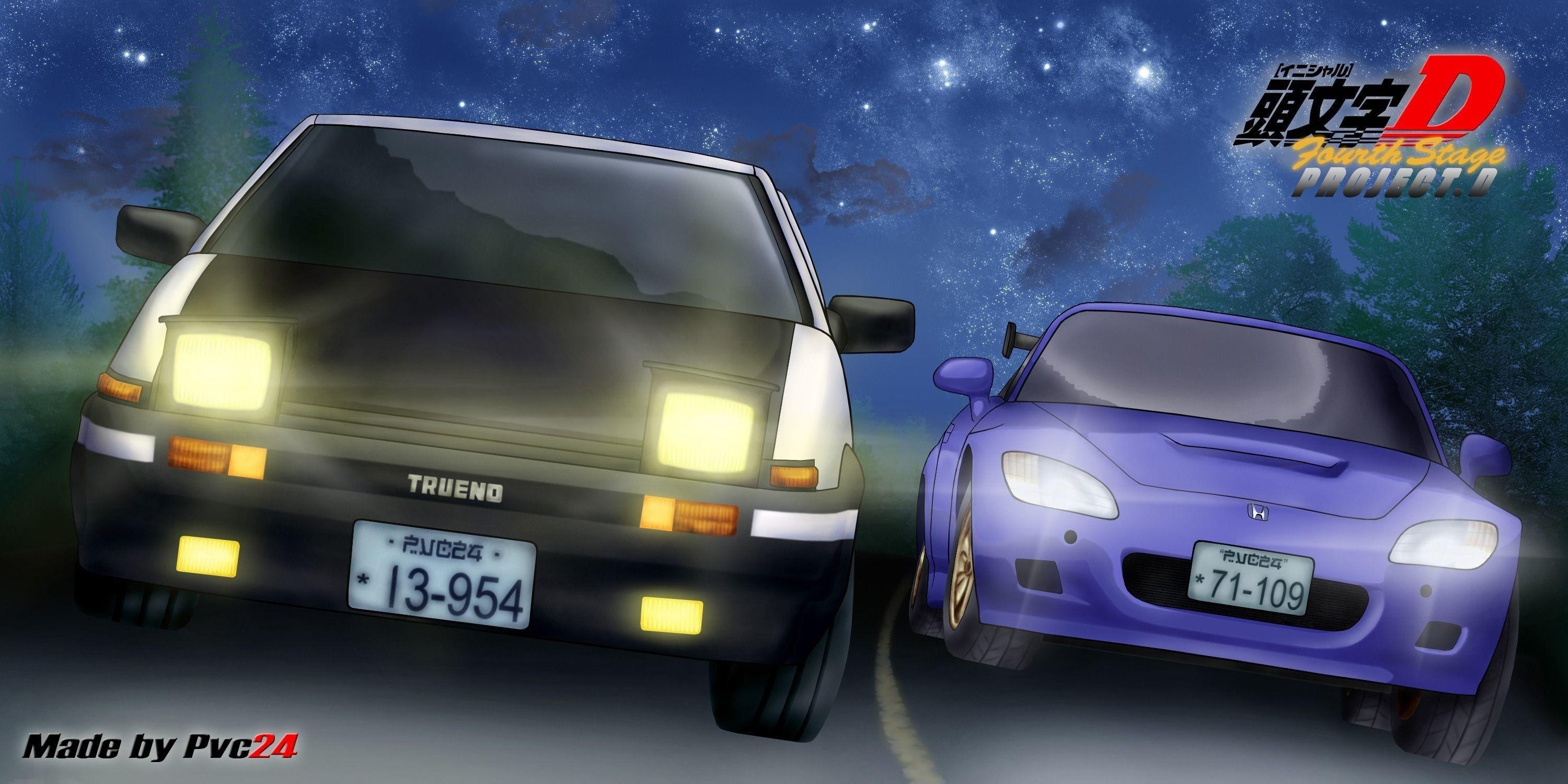 Initial D, Anime, Drift, Auto, Bild, 3000x1500 Dual Screen Desktop