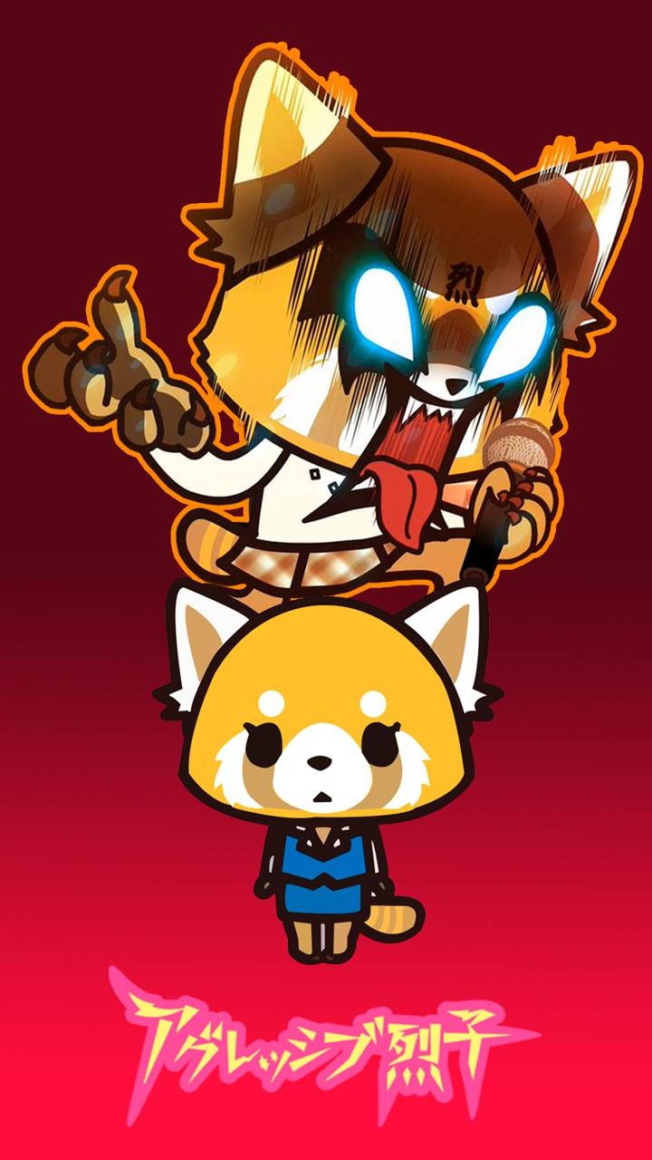 Aggretsuko Anime, Rotpanda, Aggressive, Musik, Sanrio, 720x1280 HD Handy