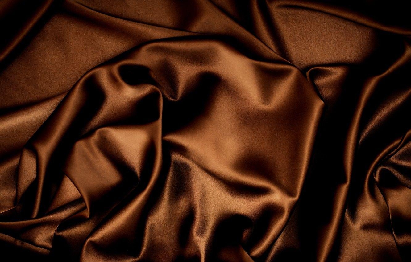 Satin, Silk-Gewebe, Hintergrund, Braun, Textur, 1340x850 HD Desktop