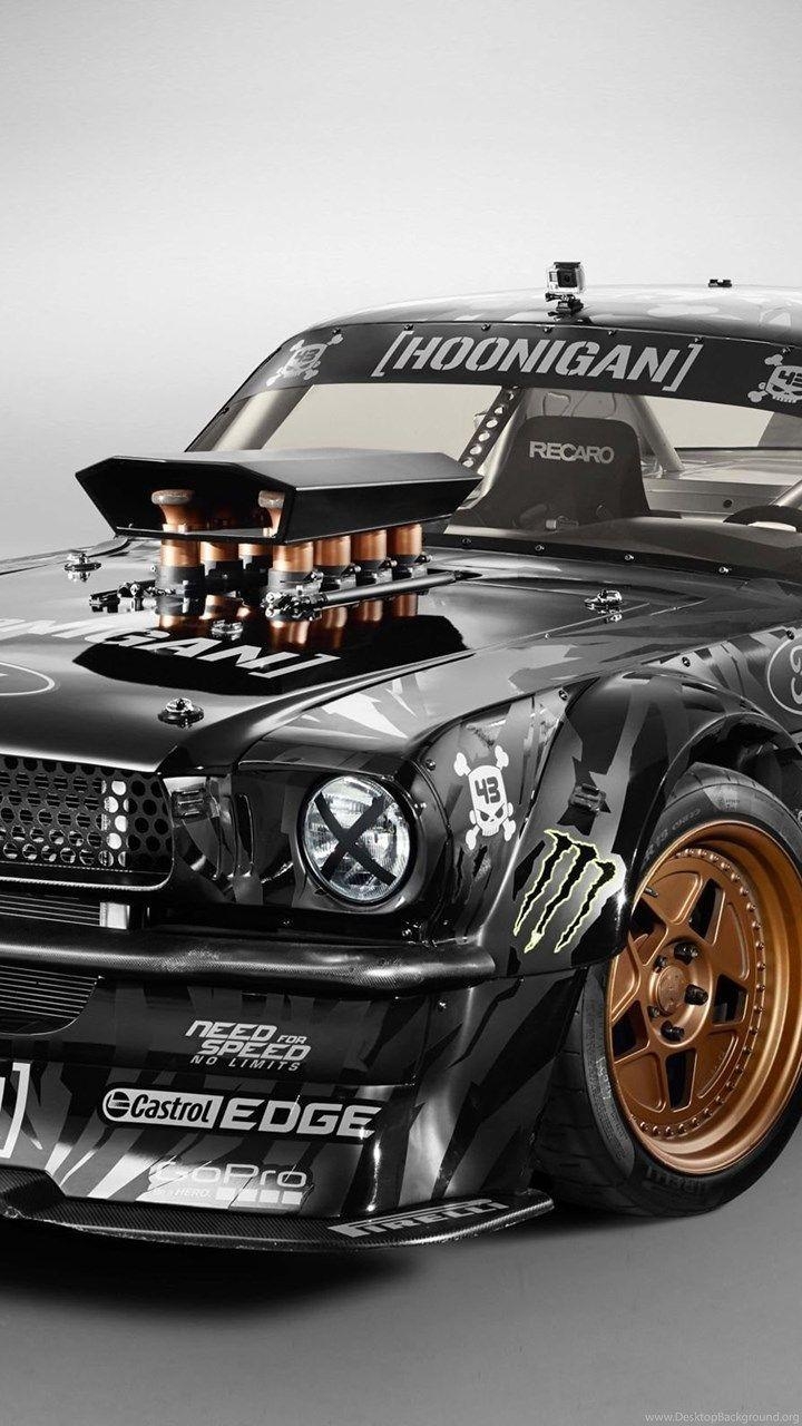 Ken Block, Ford Mustang, Hoonigan RTR, Motorsport, Fahrzeug, 720x1280 HD Handy