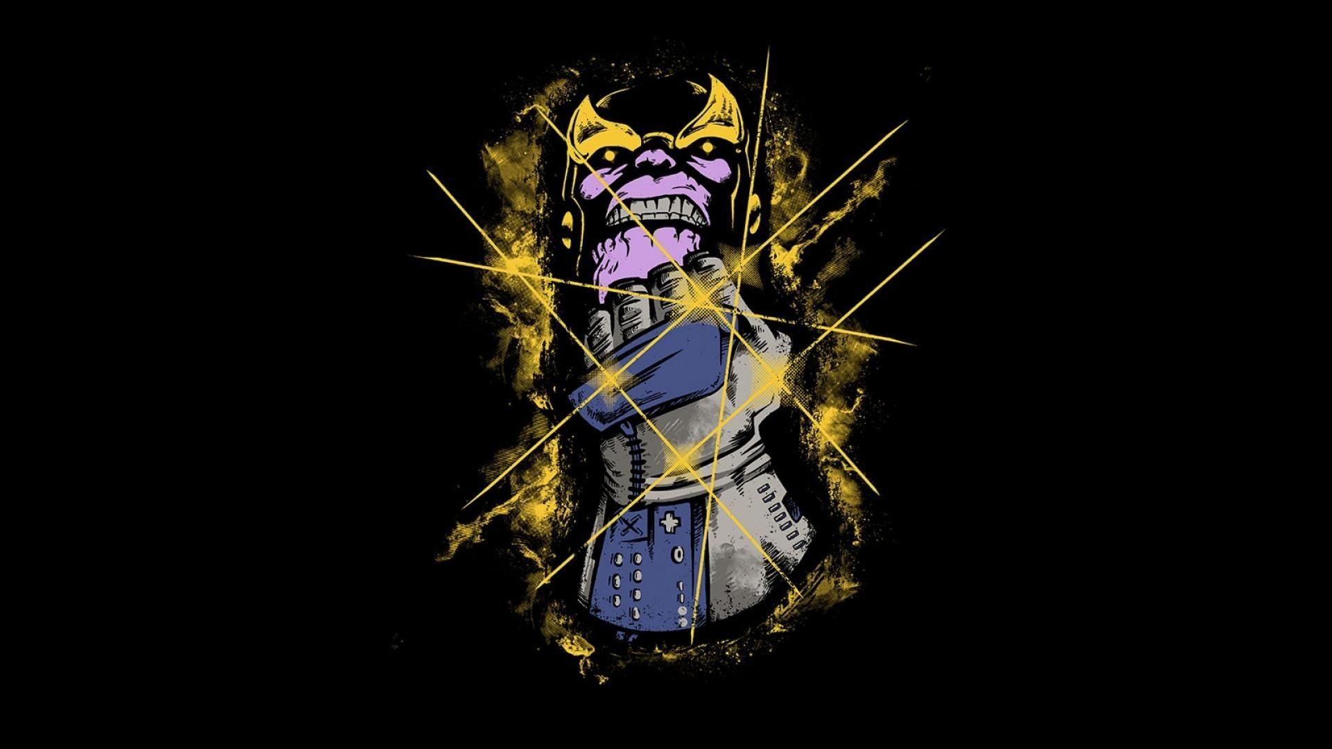 Thanos, Minimalismus, lustig, Power Glove, Kunst, 1920x1080 Full HD Desktop