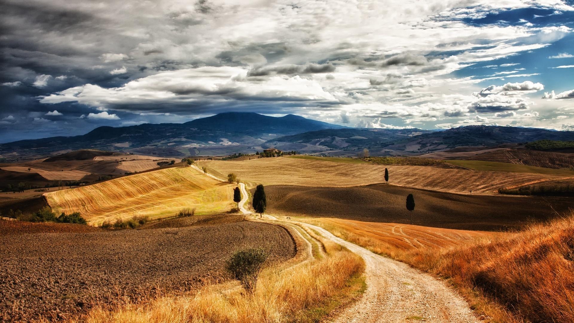 Toskana, Landschaft, Italien, Hügellandschaft, Natur, 1920x1080 Full HD Desktop