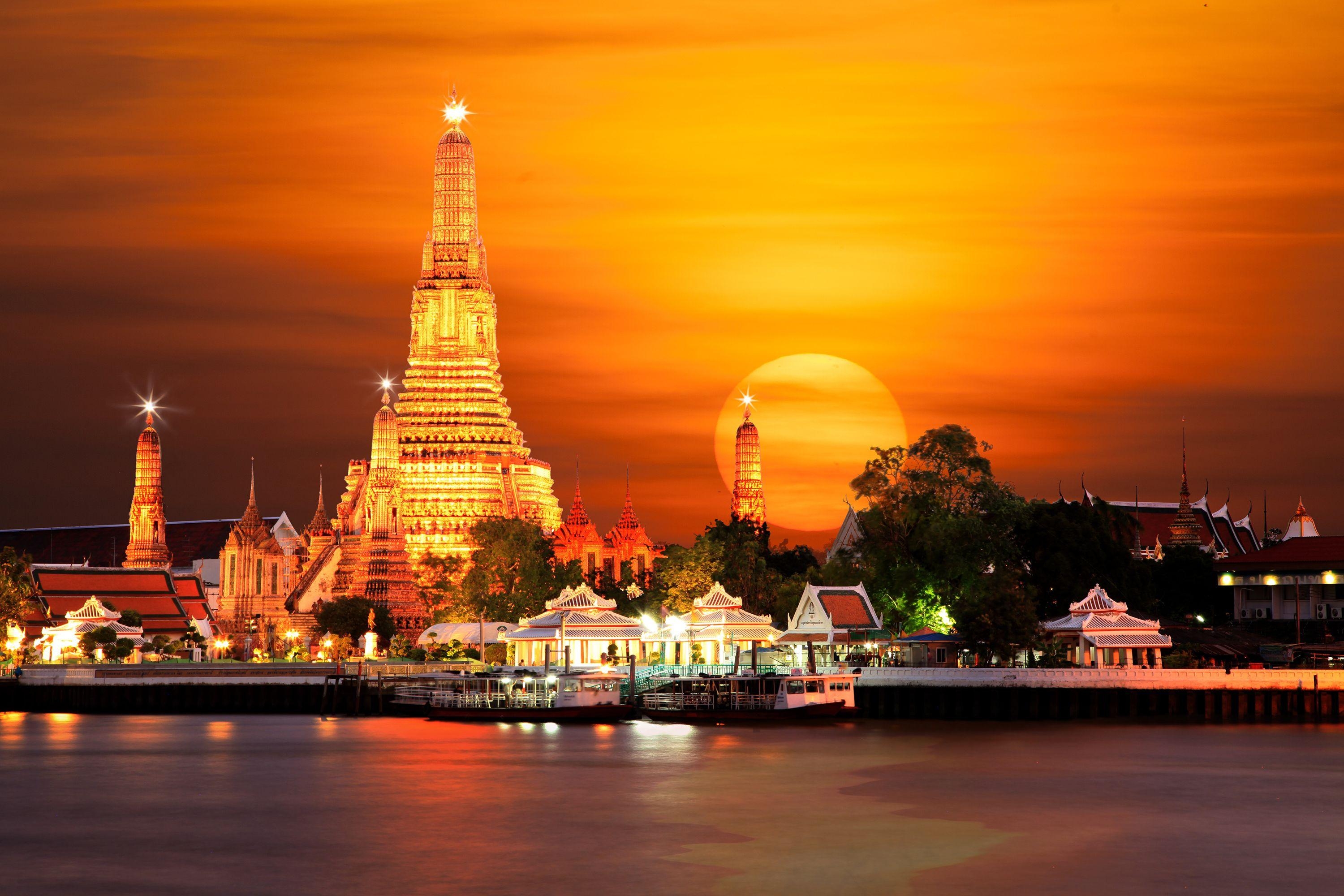 Wat Arun, Bangkok, Thailand, Tempel, Kulturerbe, 3000x2000 HD Desktop