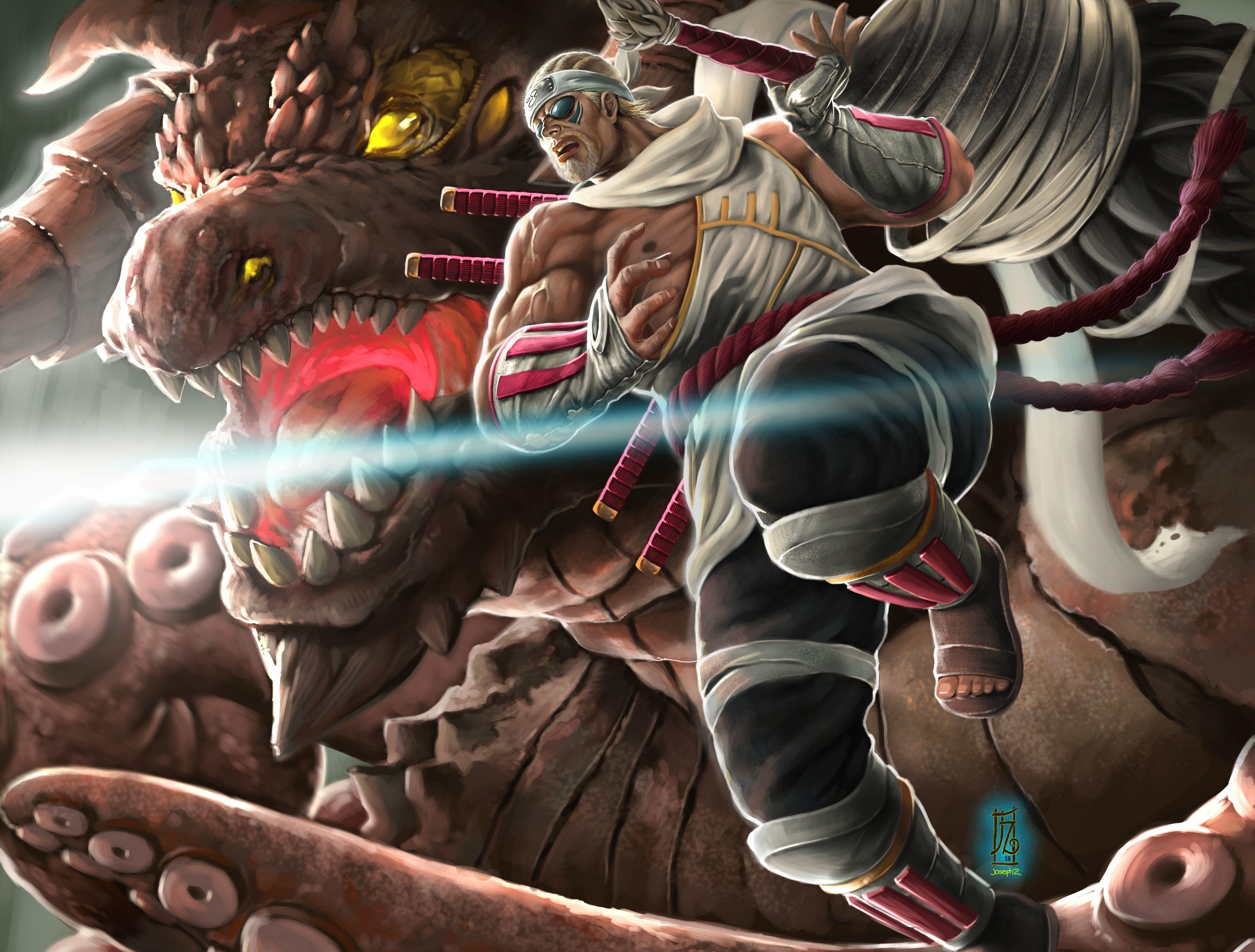 Killer Bee Naruto, Gyuki, 4K, Ultra HD, Anime, 4750x3610 4K Desktop