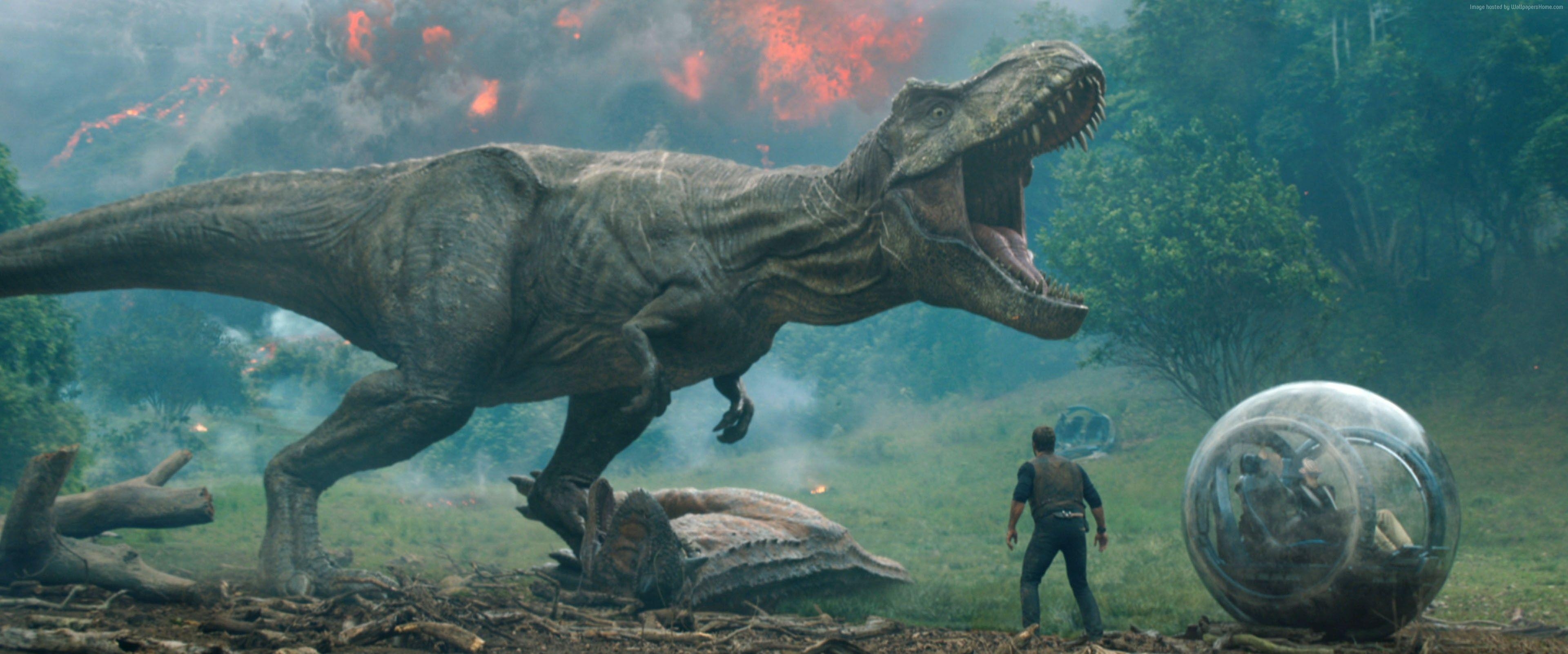 Jurassic World, Film, HD, Dinosaurier, Spielberg, 3840x1610 Dual Screen Desktop