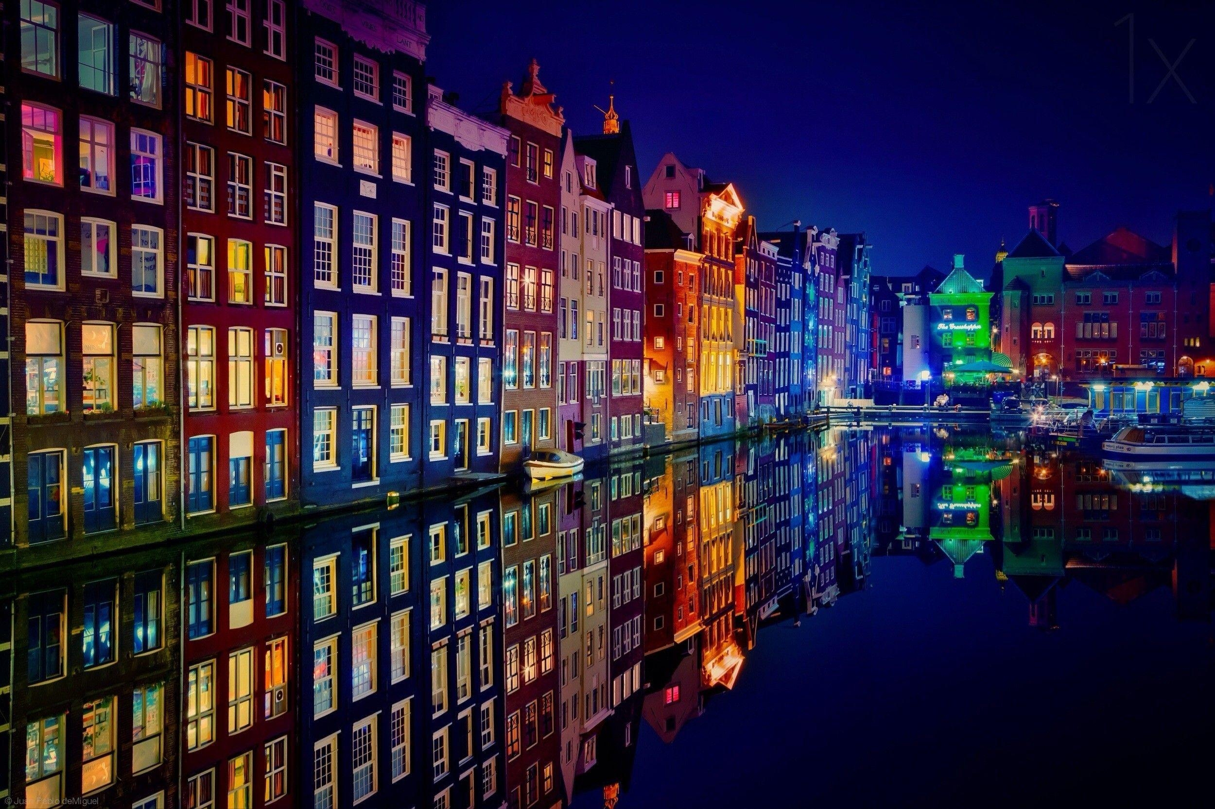 Amsterdam Reisen, Grachten, Niederlande, Stadtansicht, Reisebild, 2500x1670 HD Desktop