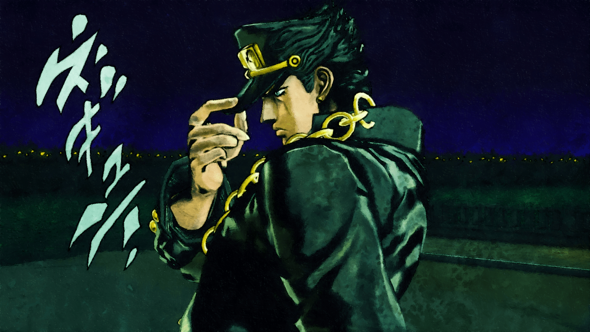 Jotaro Kujo, Anime, JoJo's Bizarre Adventure, Hintergrundbild, 1920x1080 Full HD Desktop