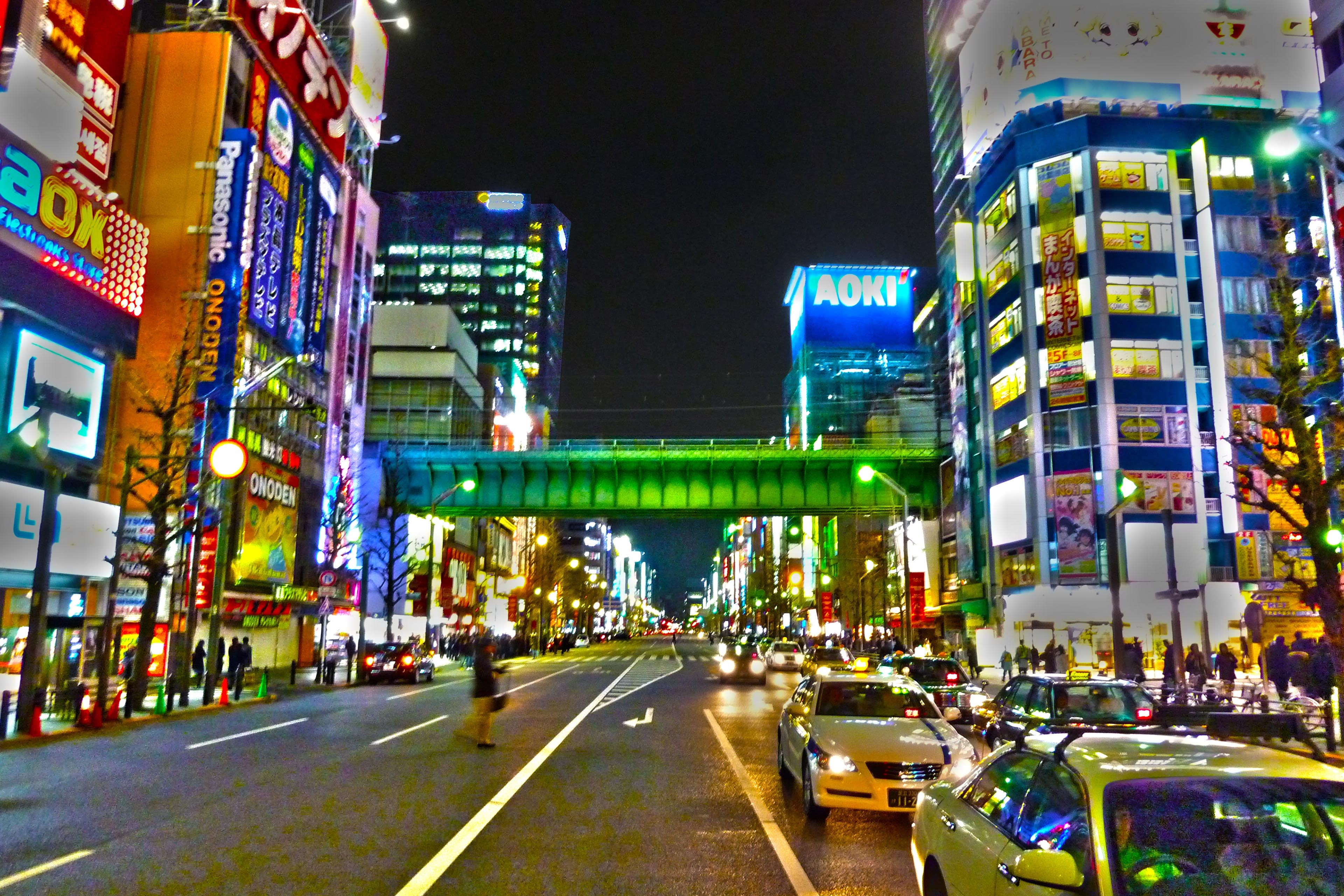 Tokyo, Akihabara, Stadt, Beleuchtung, Gebäude, 3840x2560 4K Desktop