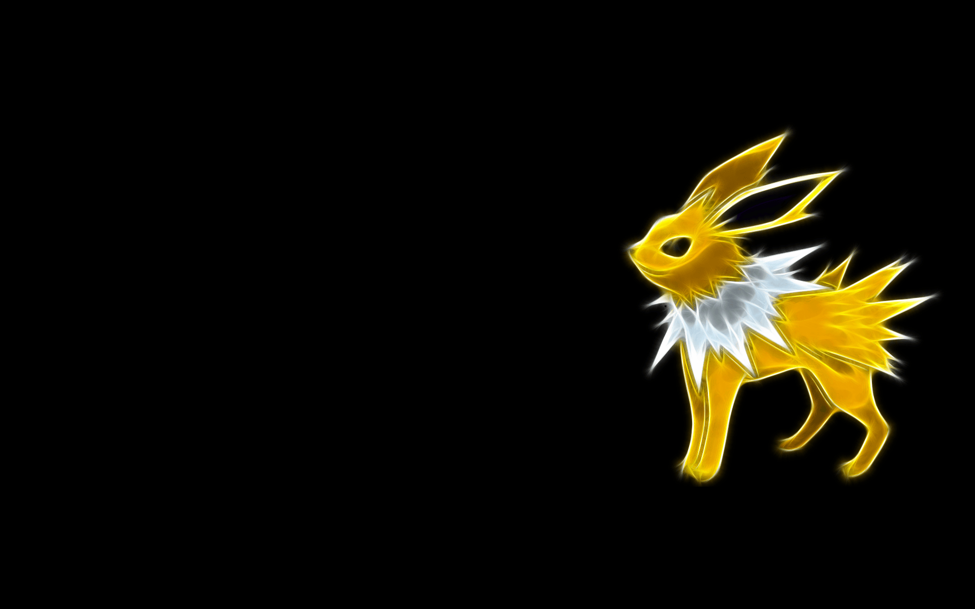 Jolteon, Pokemon, Schwarz, Einfach, Gaming, 1920x1200 HD Desktop